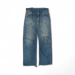 DISTRESSED/REPAIRED BIG SMITH DENIM - 1950'S