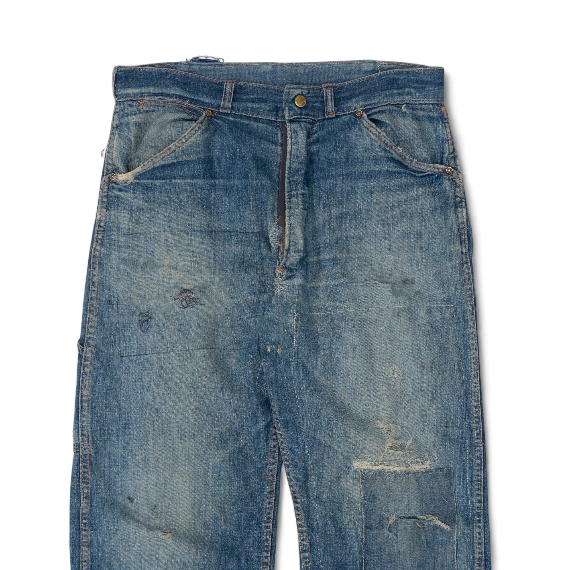 DISTRESSED/REPAIRED BIG SMITH DENIM - 1950'S