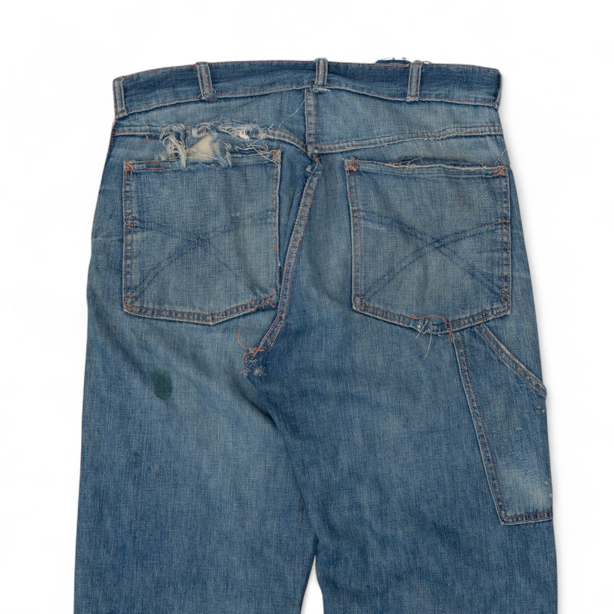 DISTRESSED/REPAIRED BIG SMITH DENIM - 1950'S