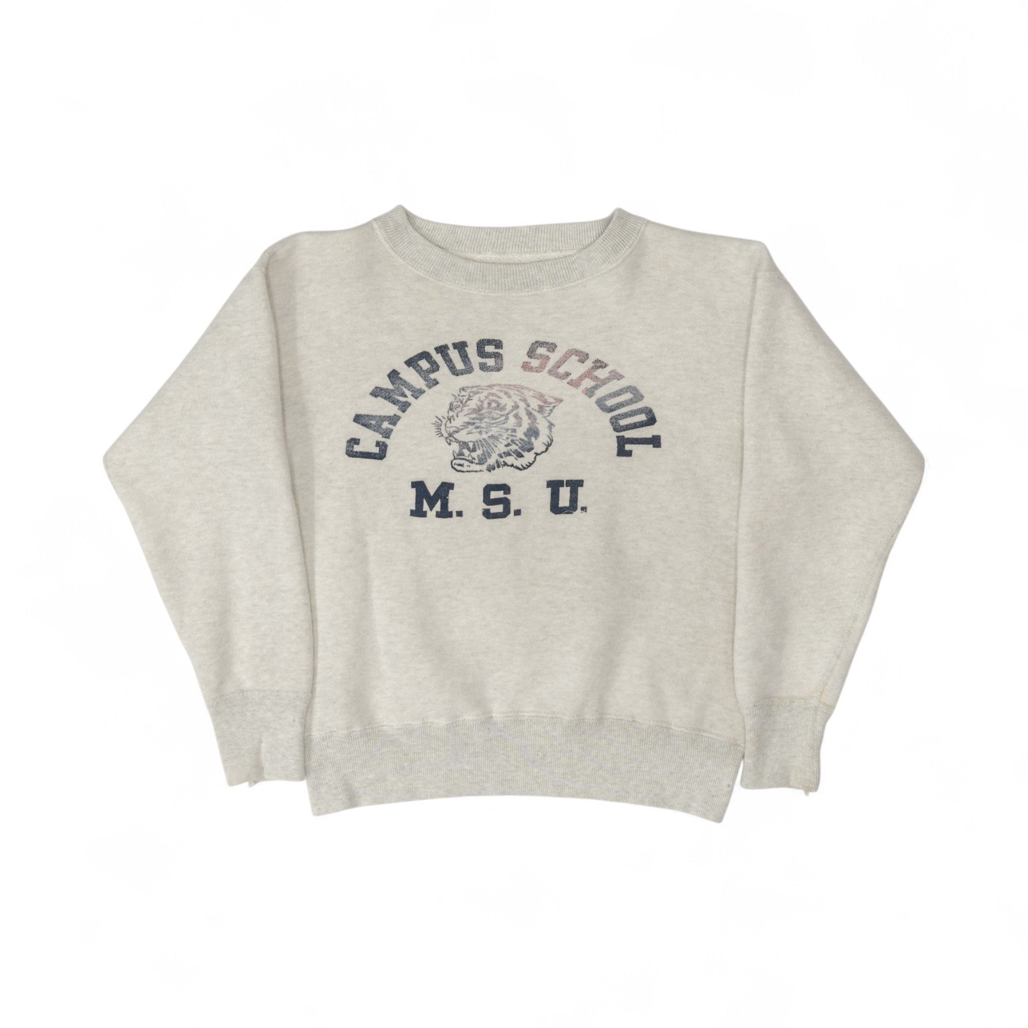 CAMPUS SCHOOL MSU FLOCK SWEATSHIRT - 1950/60'S