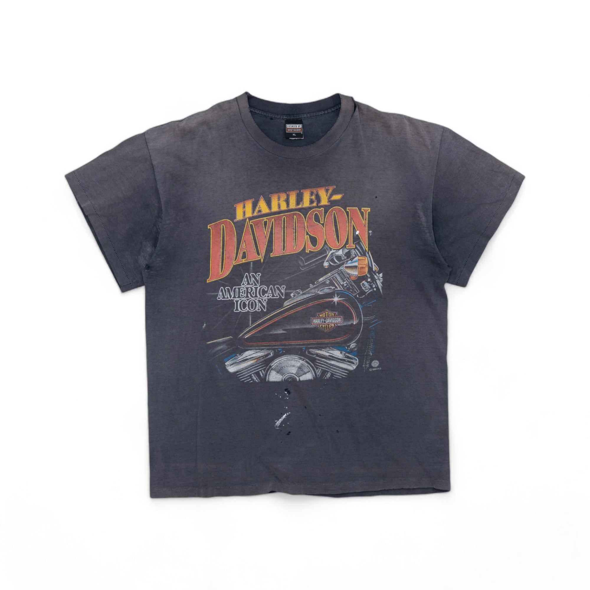 FADED SINGLE STITCH HARLEY DAVIDSON ‘AMERICAN ICON’ TEE - 1990’S