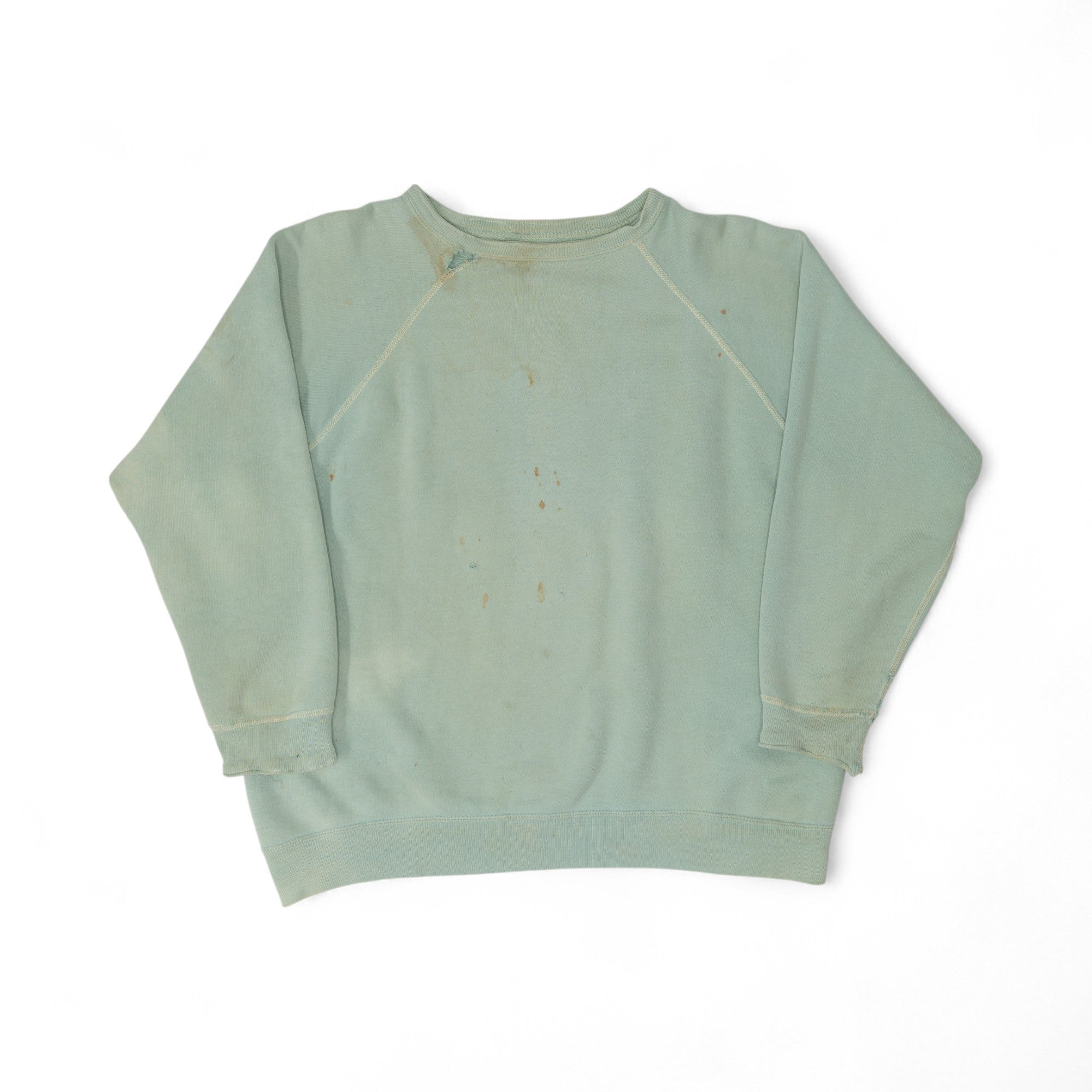 DISTRESSED BLANK RAGLAN CREWNECK - 1960/70'S