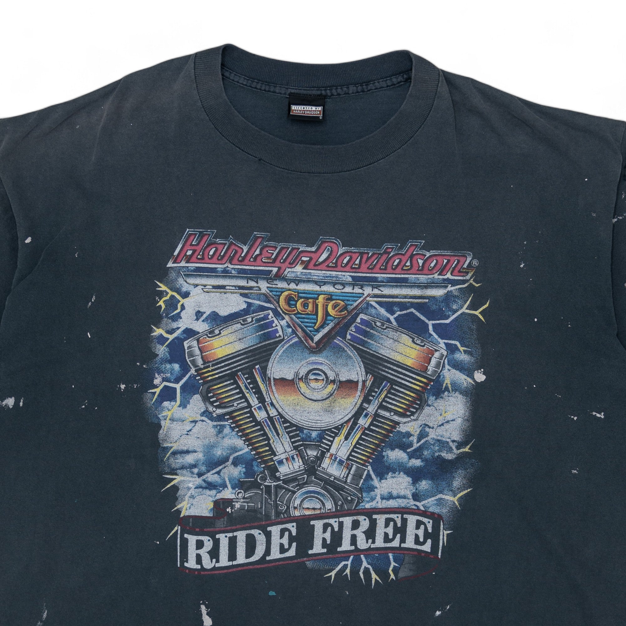 FADED SINGLE STITCH HARLEY DAVIDSON ‘RIDE FREE’ TEE - 1990’S