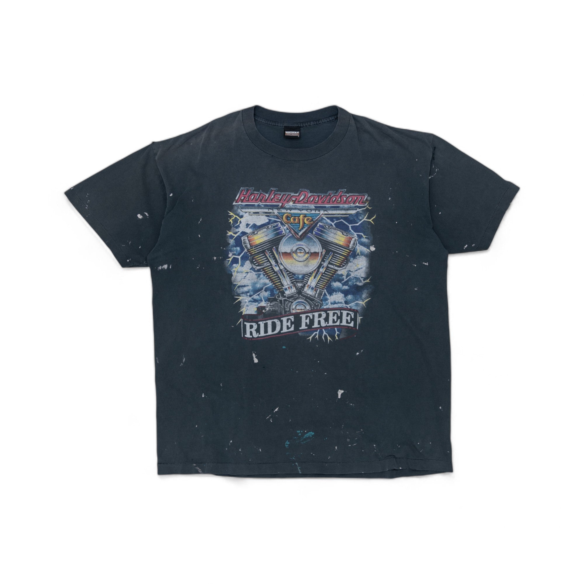 FADED SINGLE STITCH HARLEY DAVIDSON ‘RIDE FREE’ TEE - 1990’S