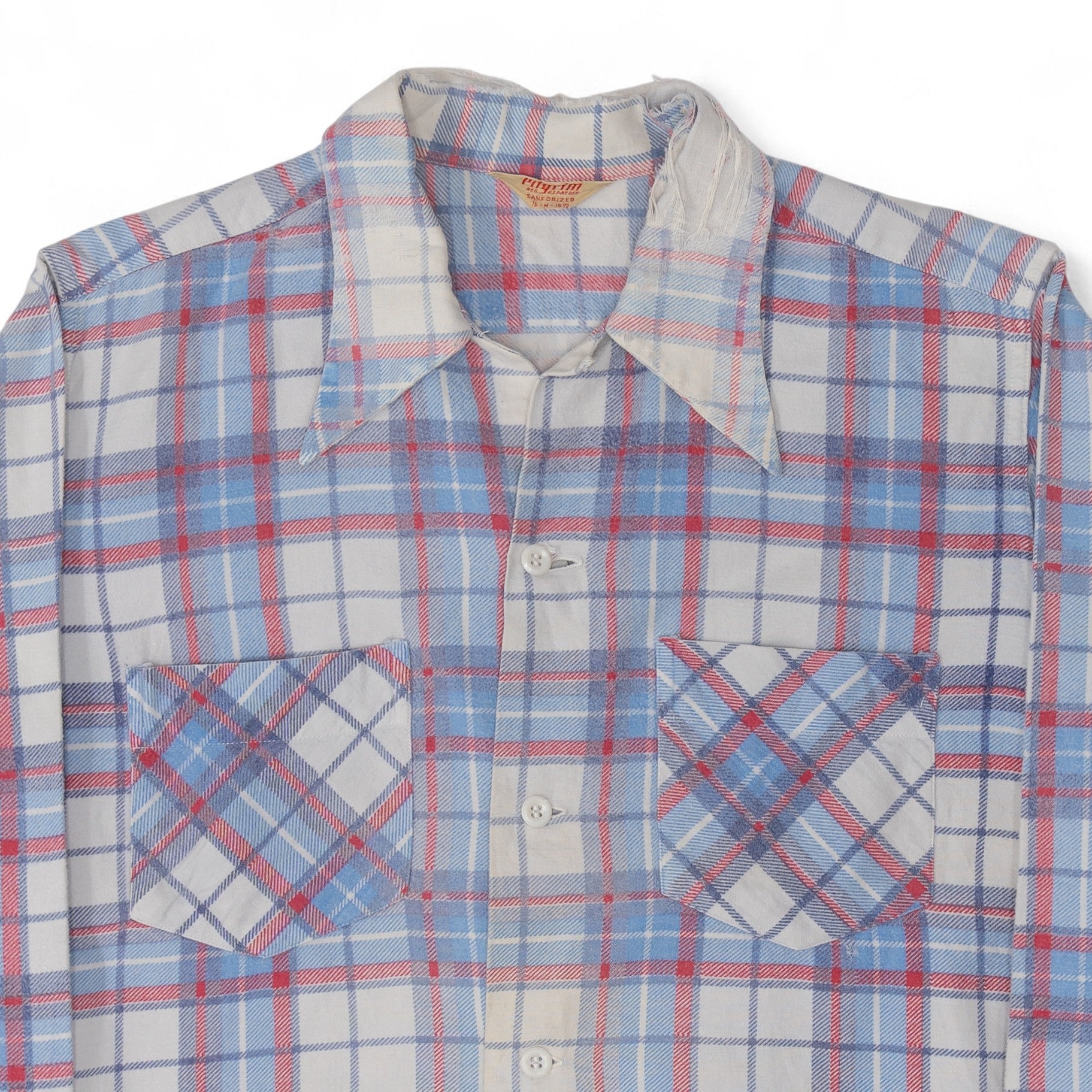 DISTRESSED PILGRIM LOOP COLLAR FLANNEL SHIRT - 1940'S