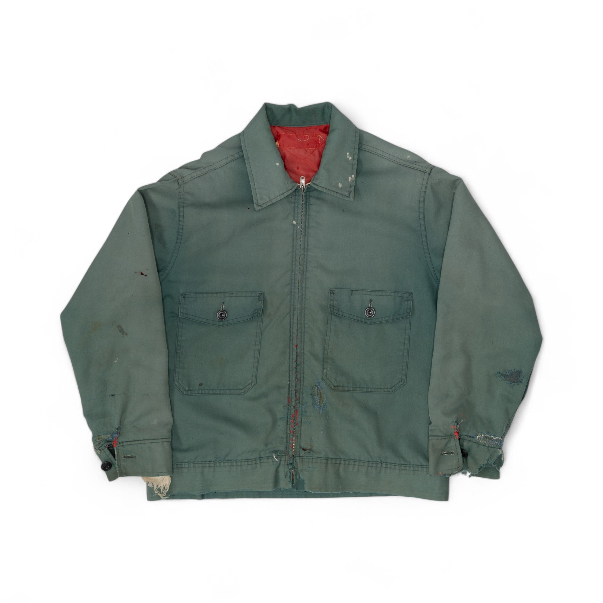 FADED/DISTRESSED WORK JACKET - 1970'S