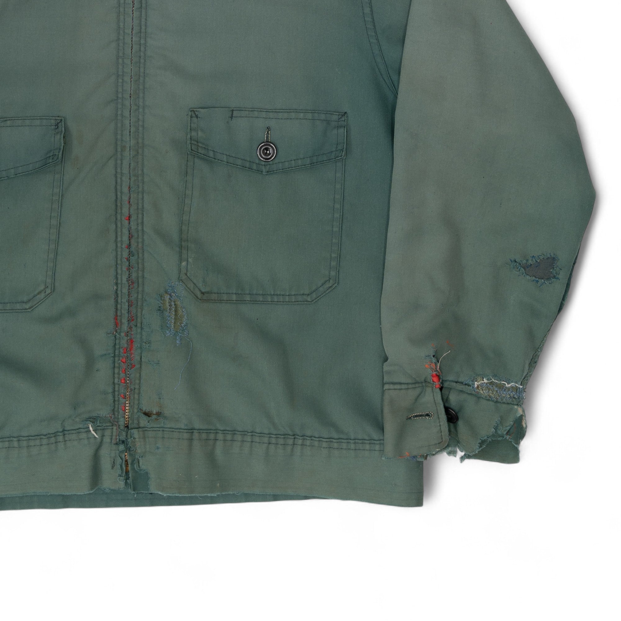 FADED/DISTRESSED WORK JACKET - 1970'S