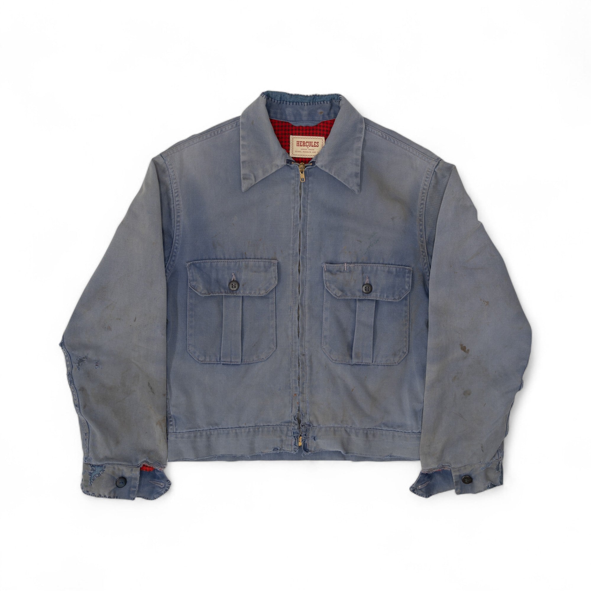 FADED/REPAIRED HERCULES WORK JACKET - 1950'S