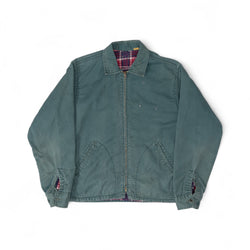 DISTRESSED/FLANNEL-LINED WORK JACKET - 1960/70'S