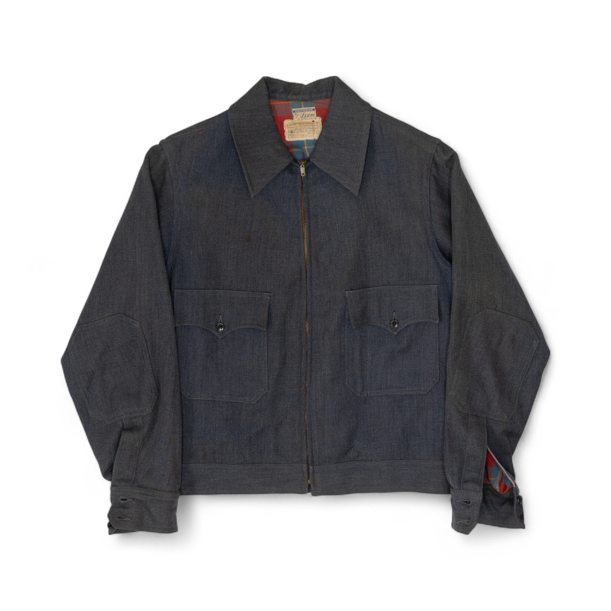 SALT AND PEPPER WHIPCORD JACKET - 1940'S
