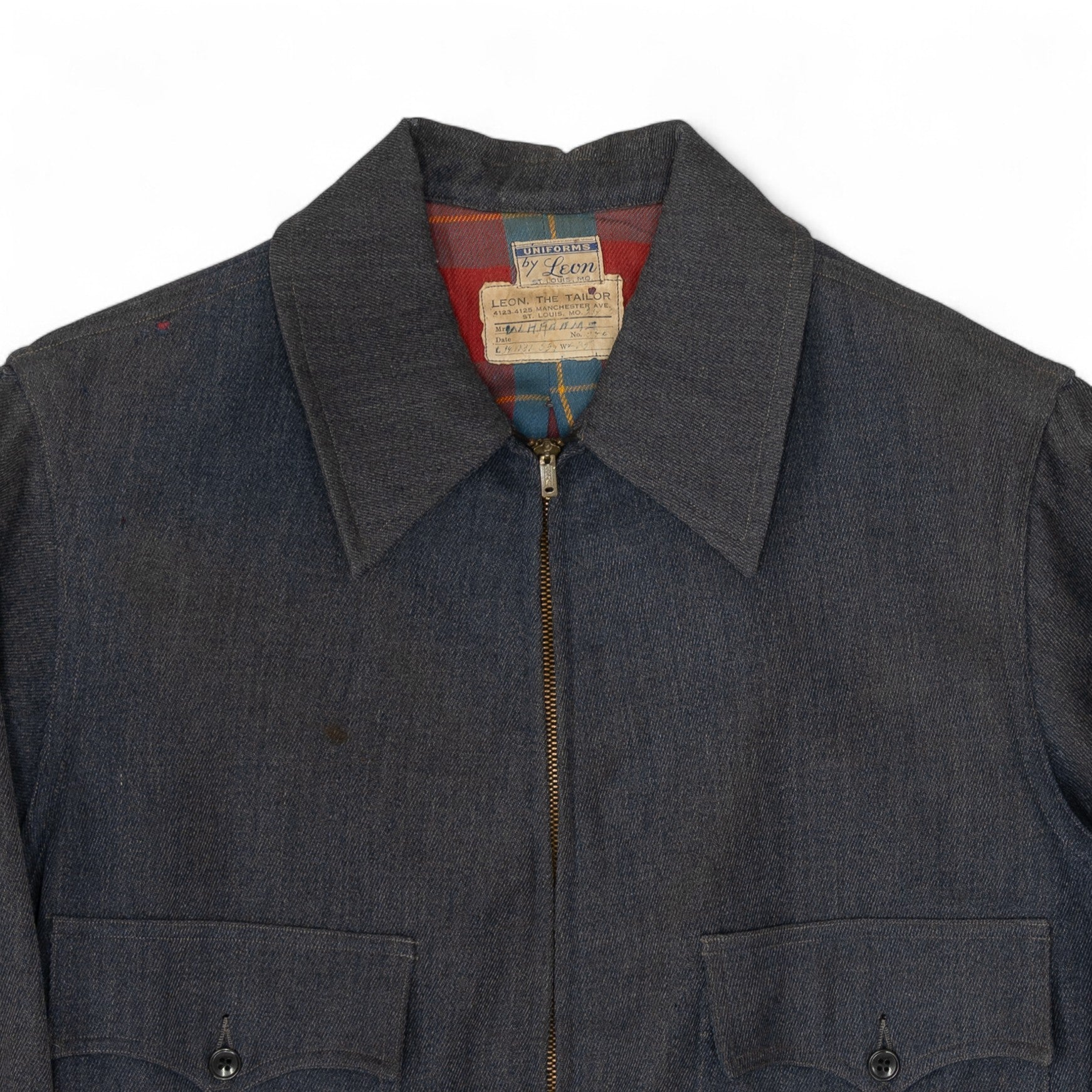 SALT AND PEPPER WHIPCORD JACKET - 1940'S