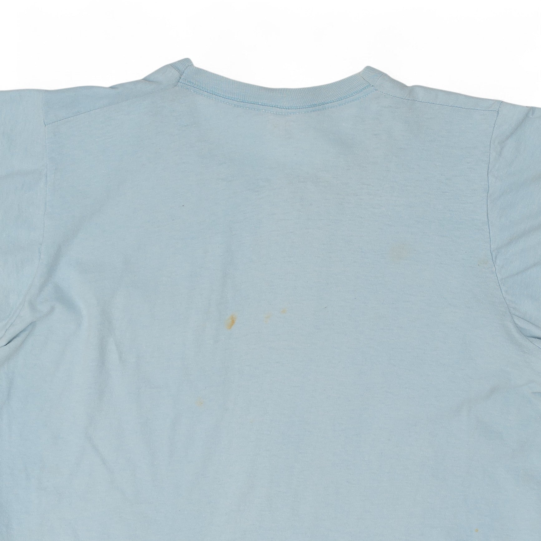 LIGHT BLUE BLANK POCKET TEE - 1970'S