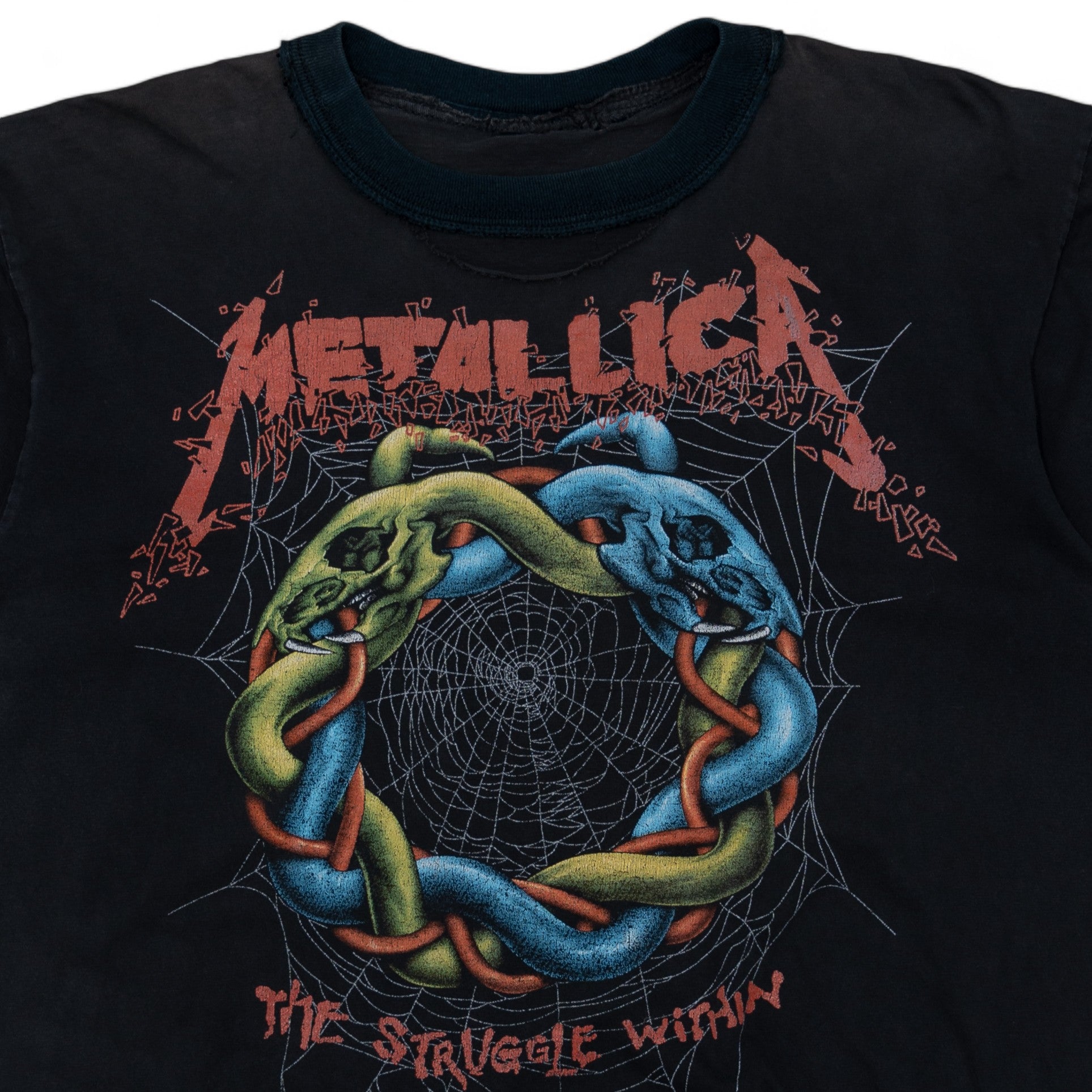 THRASHED REPAIRED METALLICA ‘THE STRUGGLE WITHIN’ TEE - 1990’S