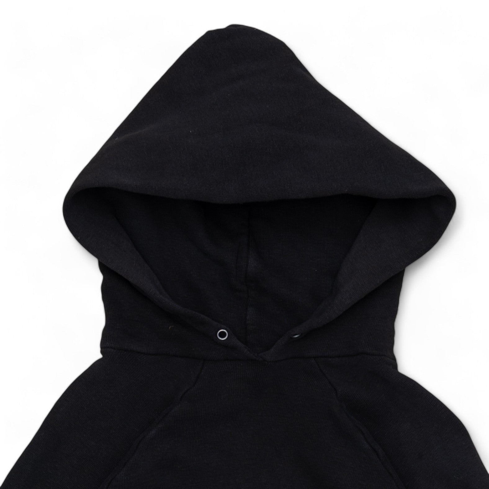 OVERDYED JET BLACK HOODIE - 1950'S