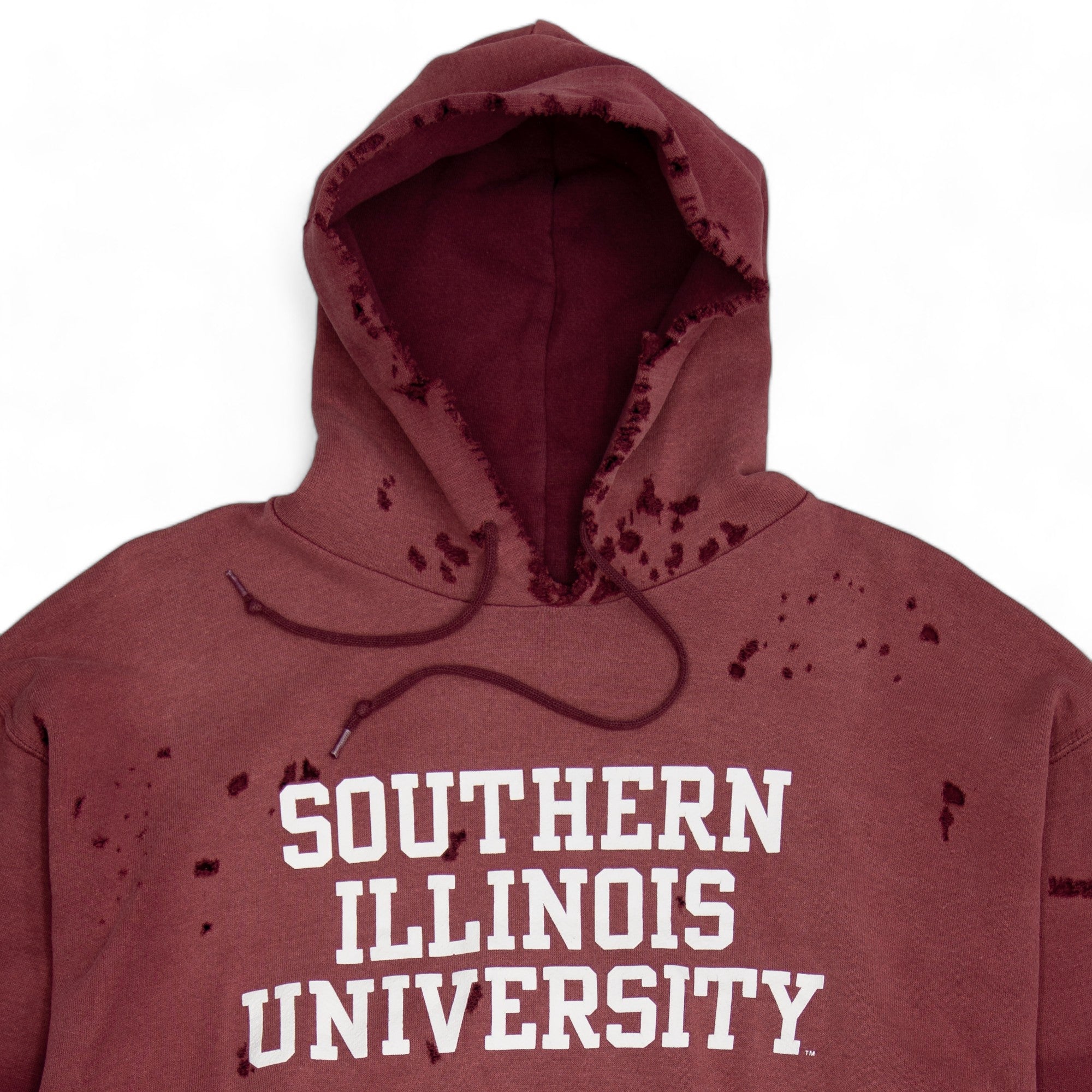 DISTRESSED/FADED SOUTHERN ILLINOIS RUSSELL HOODIE - 1990'S