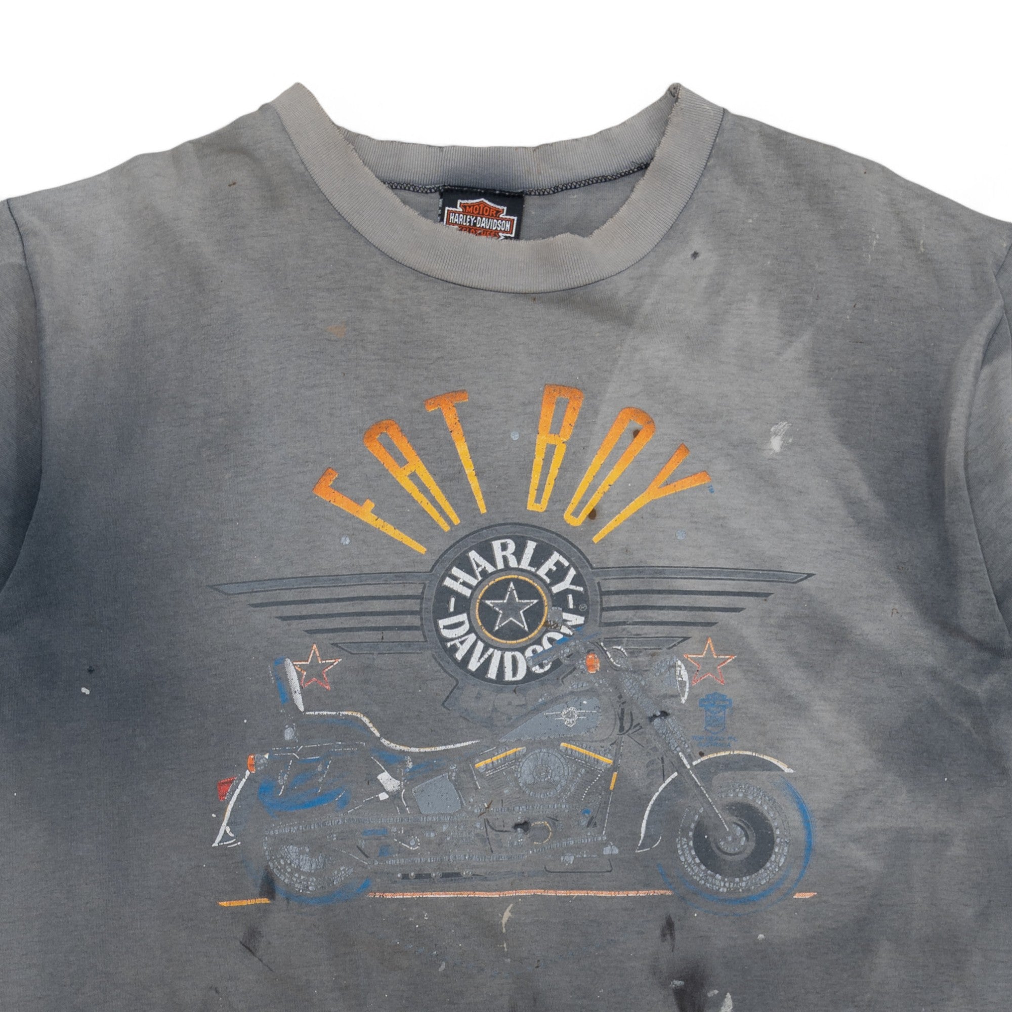 SUN-FADED ‘FAT BOY’ HARLEY DAVISON TEE - 1990’S