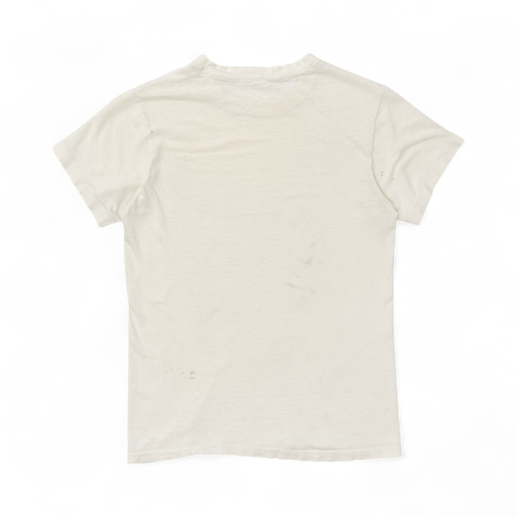 DISTRESSED SINGLE STITCH BLANK TEE - 1970'S