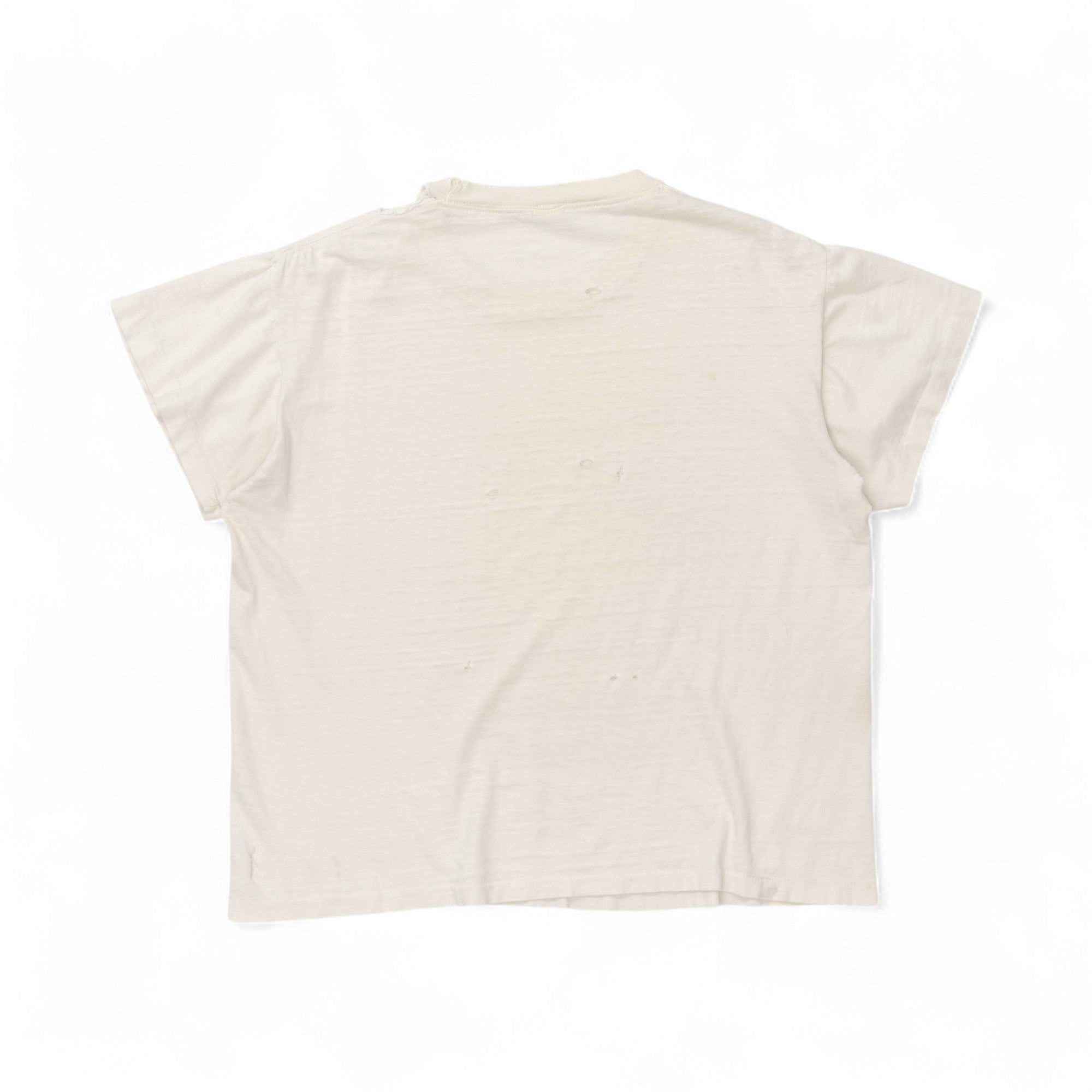 DISTRESSED SINGLE STITCH BLANK TEE - 1970'S