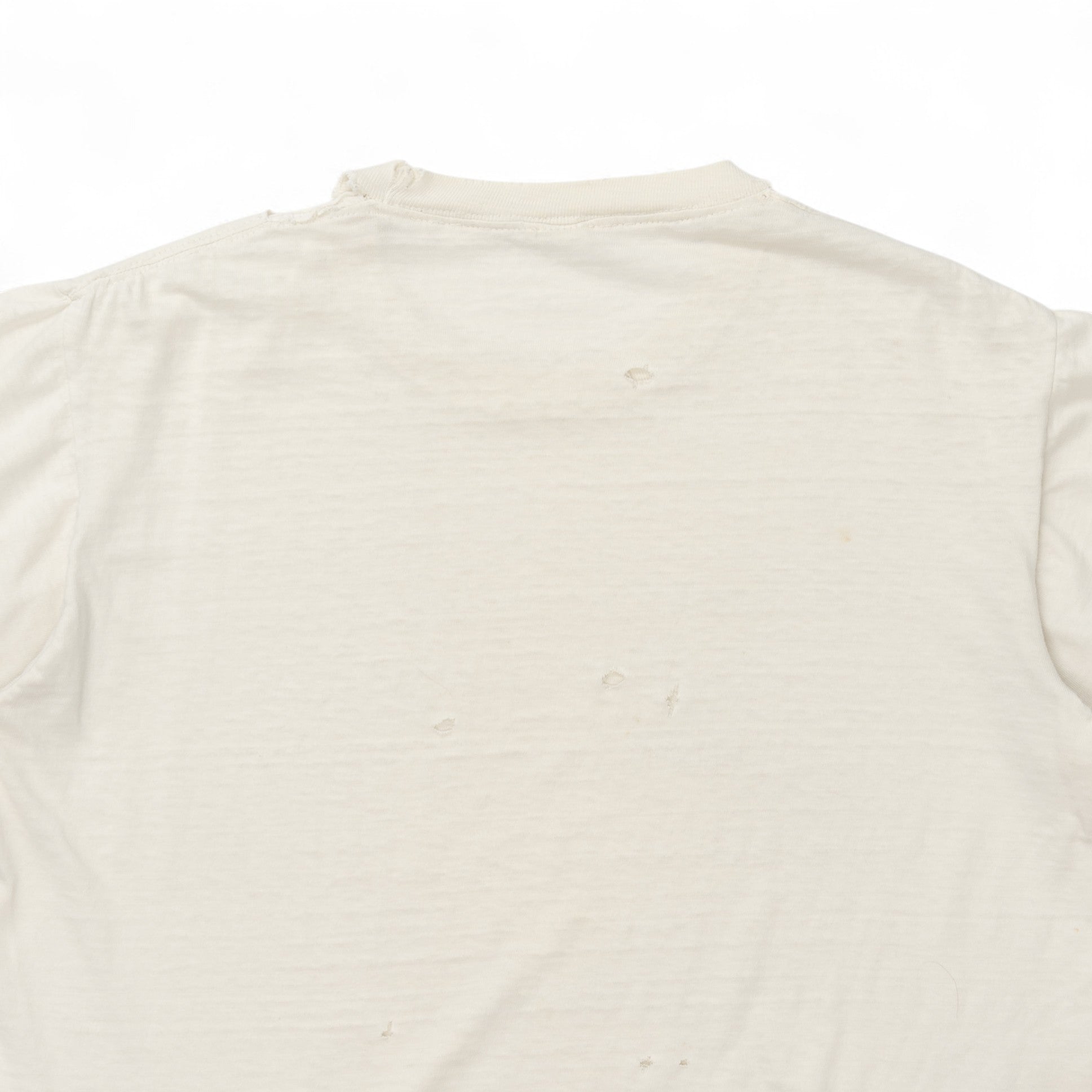 DISTRESSED SINGLE STITCH BLANK TEE - 1970'S