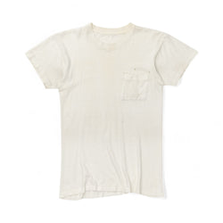 SINGLE STITCH BLANK POCKET TEE - 1970/80'S