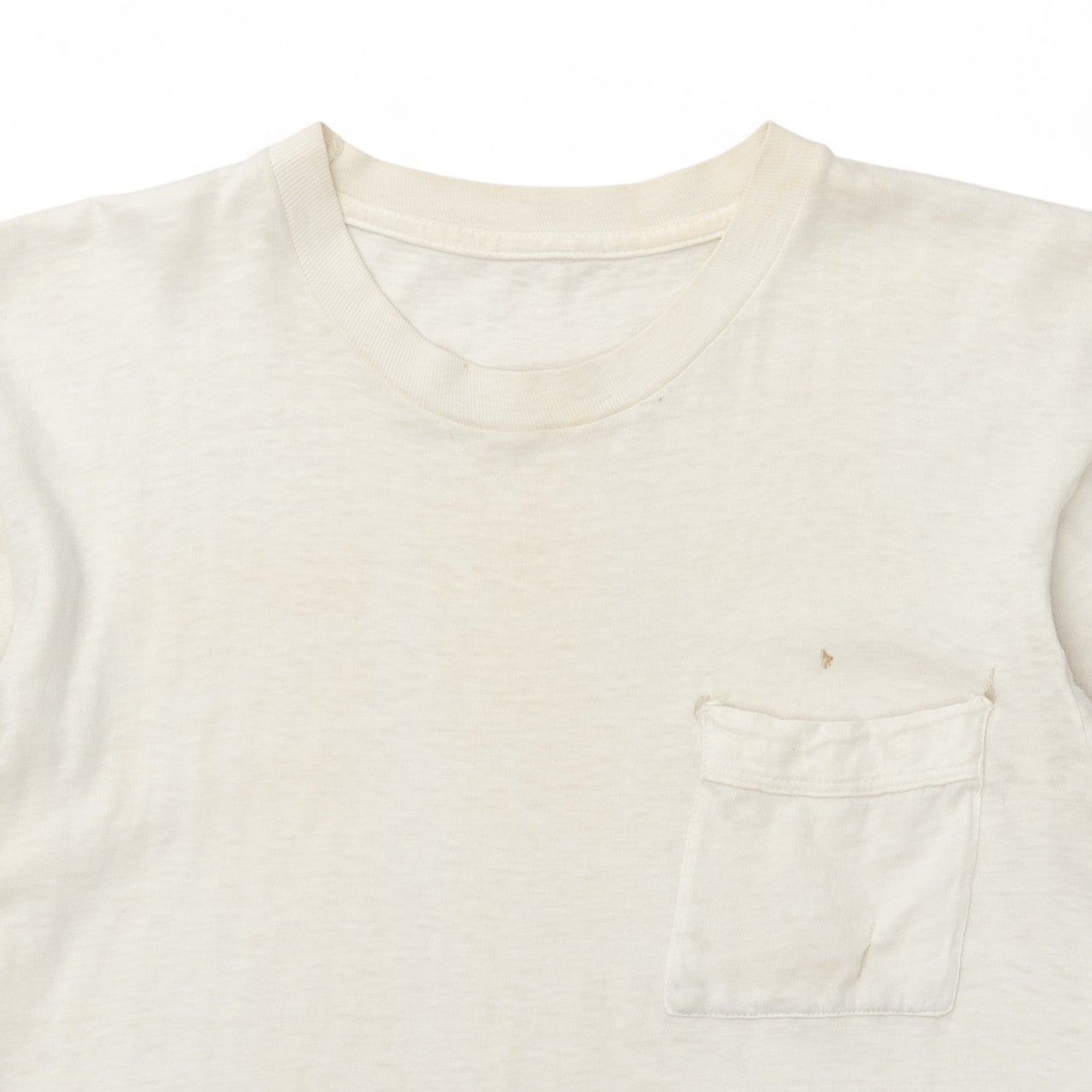 SINGLE STITCH BLANK POCKET TEE - 1970/80'S