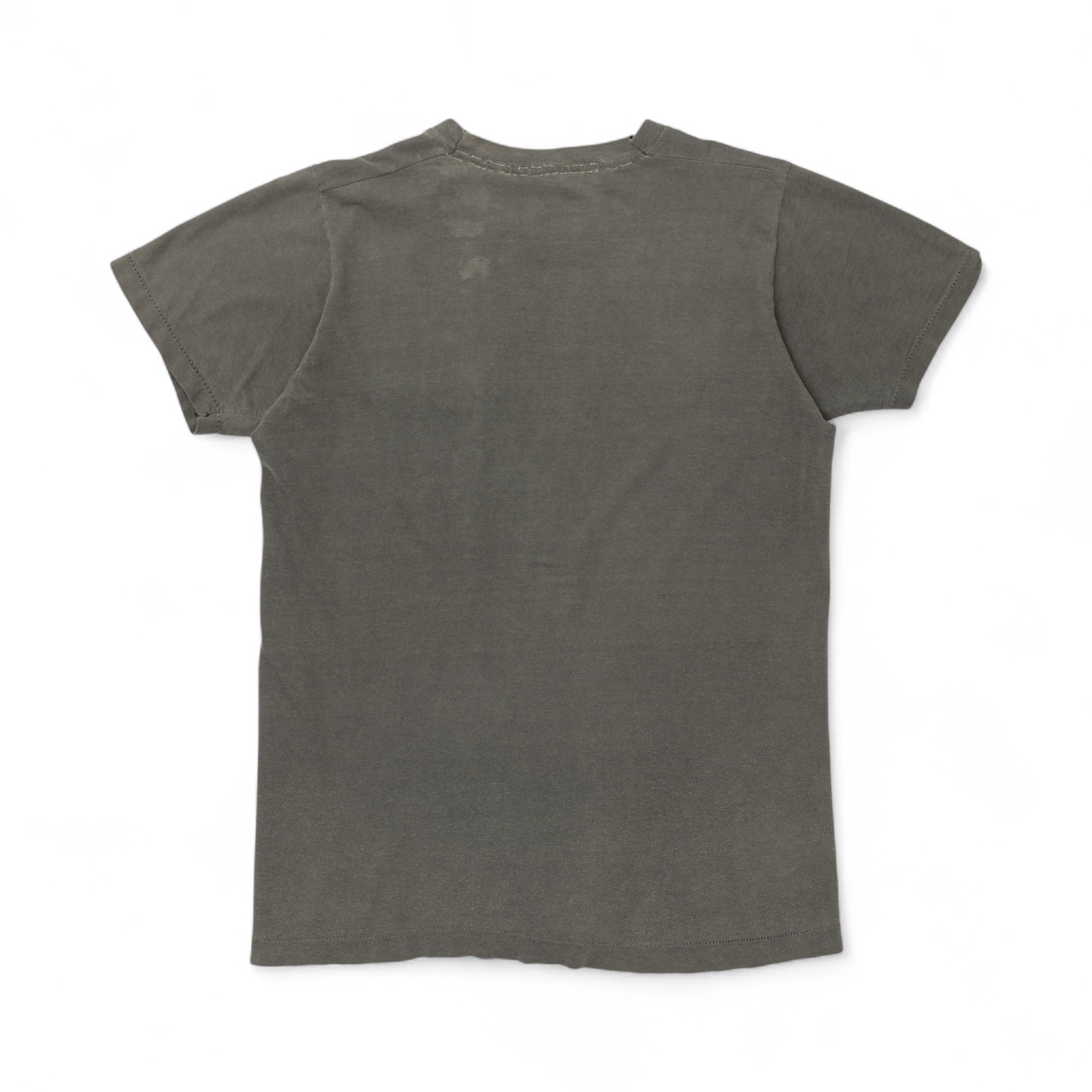 PAINT-SPLATTER SINGLE STITCH BLANK SQUARE POCKET TEE - 1970/80'S