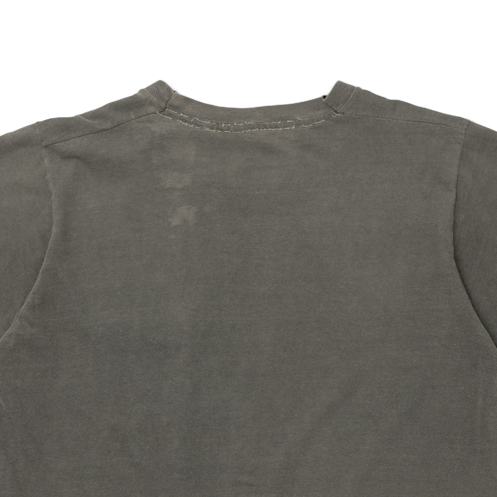 PAINT-SPLATTER SINGLE STITCH BLANK SQUARE POCKET TEE - 1970/80'S