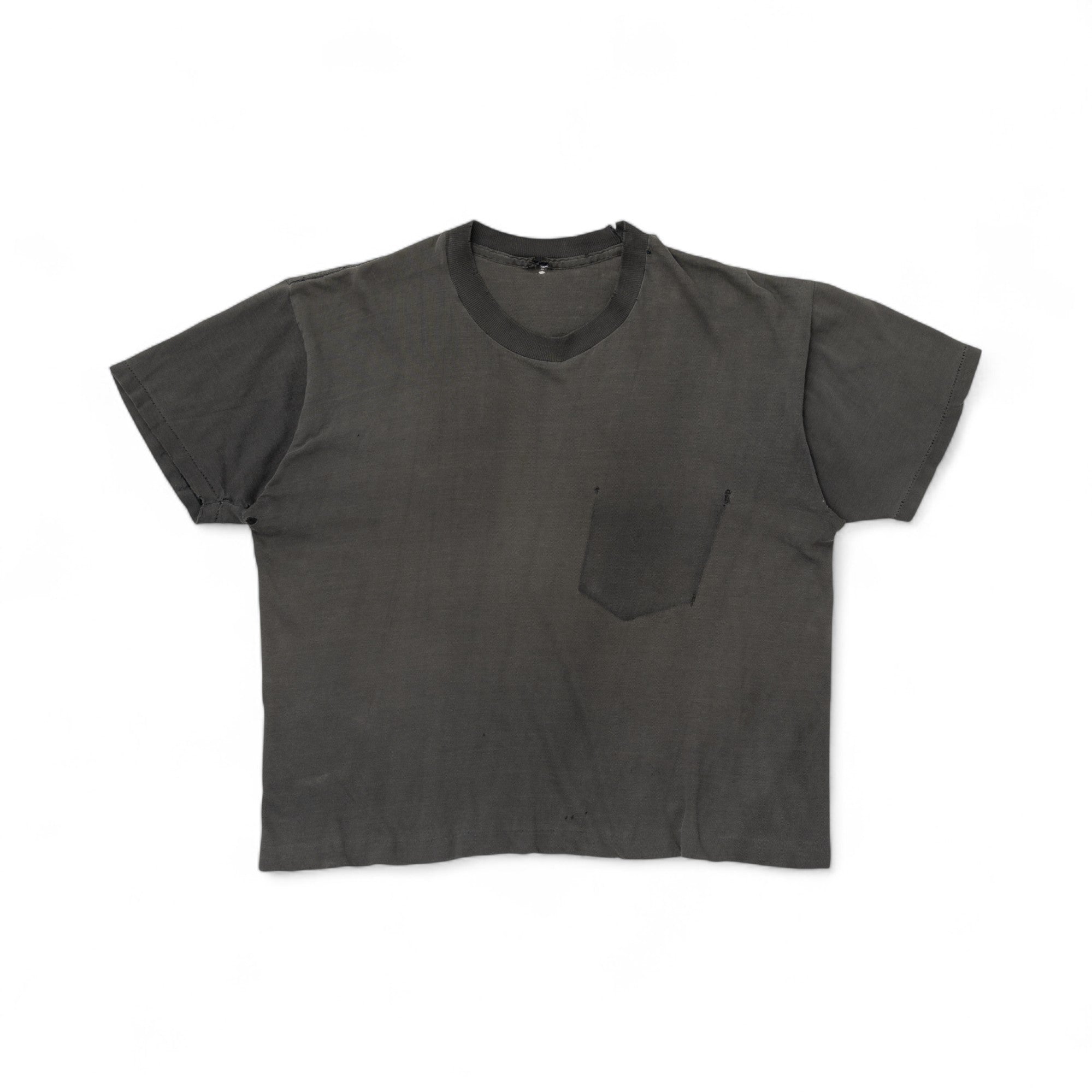 FADED/BOXY GHOST POCKET BLANK TEE - 1980'S