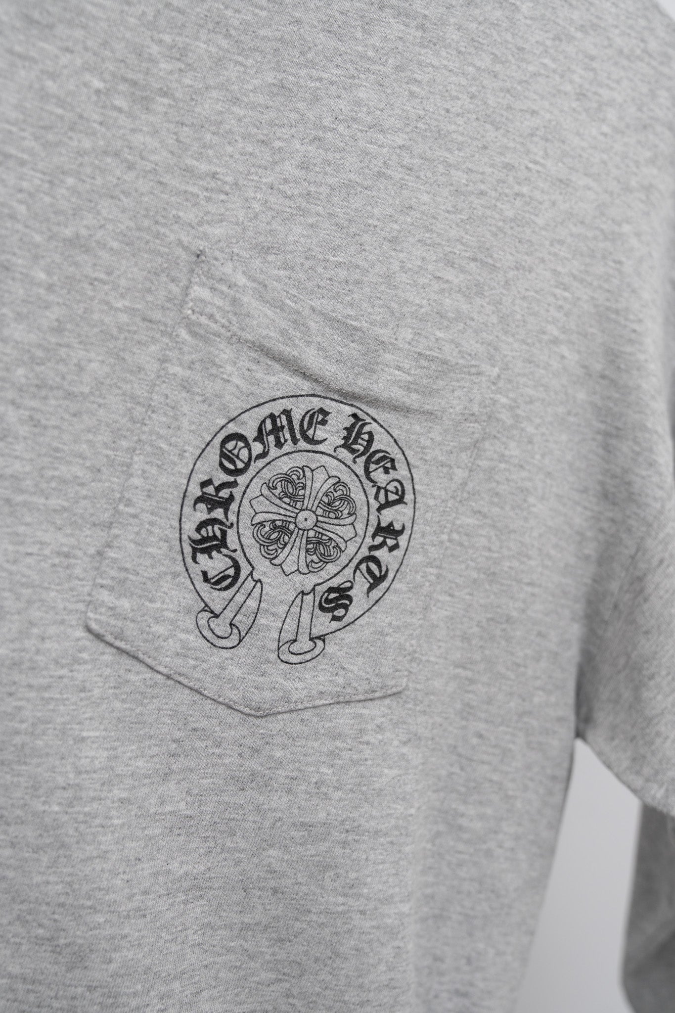 HEATHER GRAY CHROME HEARTS LONG-SLEEVE - 1990'S