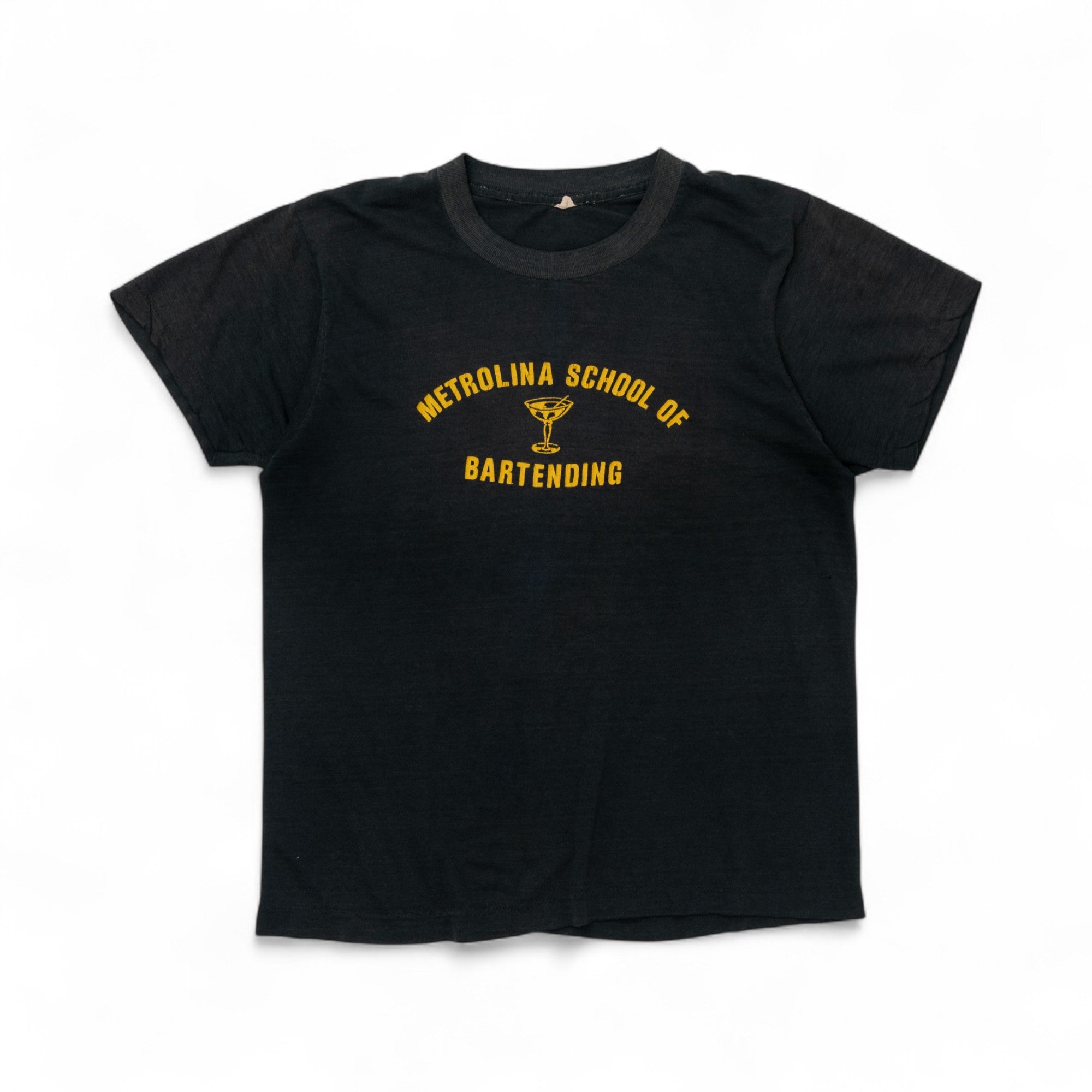 SINGLE STITCH 'METROLINA SCHOOL OF BARTENDING' TEE - 1970/80'S