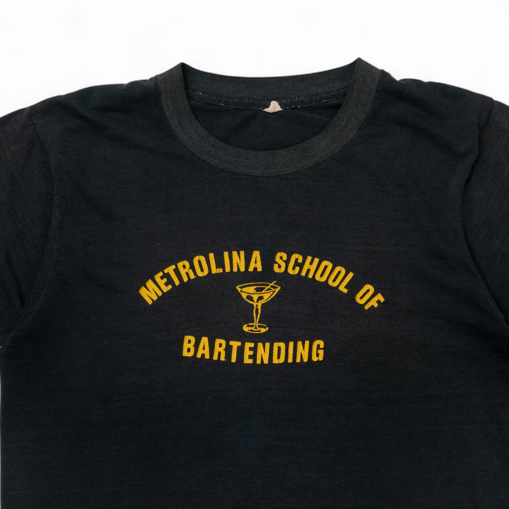 SINGLE STITCH 'METROLINA SCHOOL OF BARTENDING' TEE - 1970/80'S