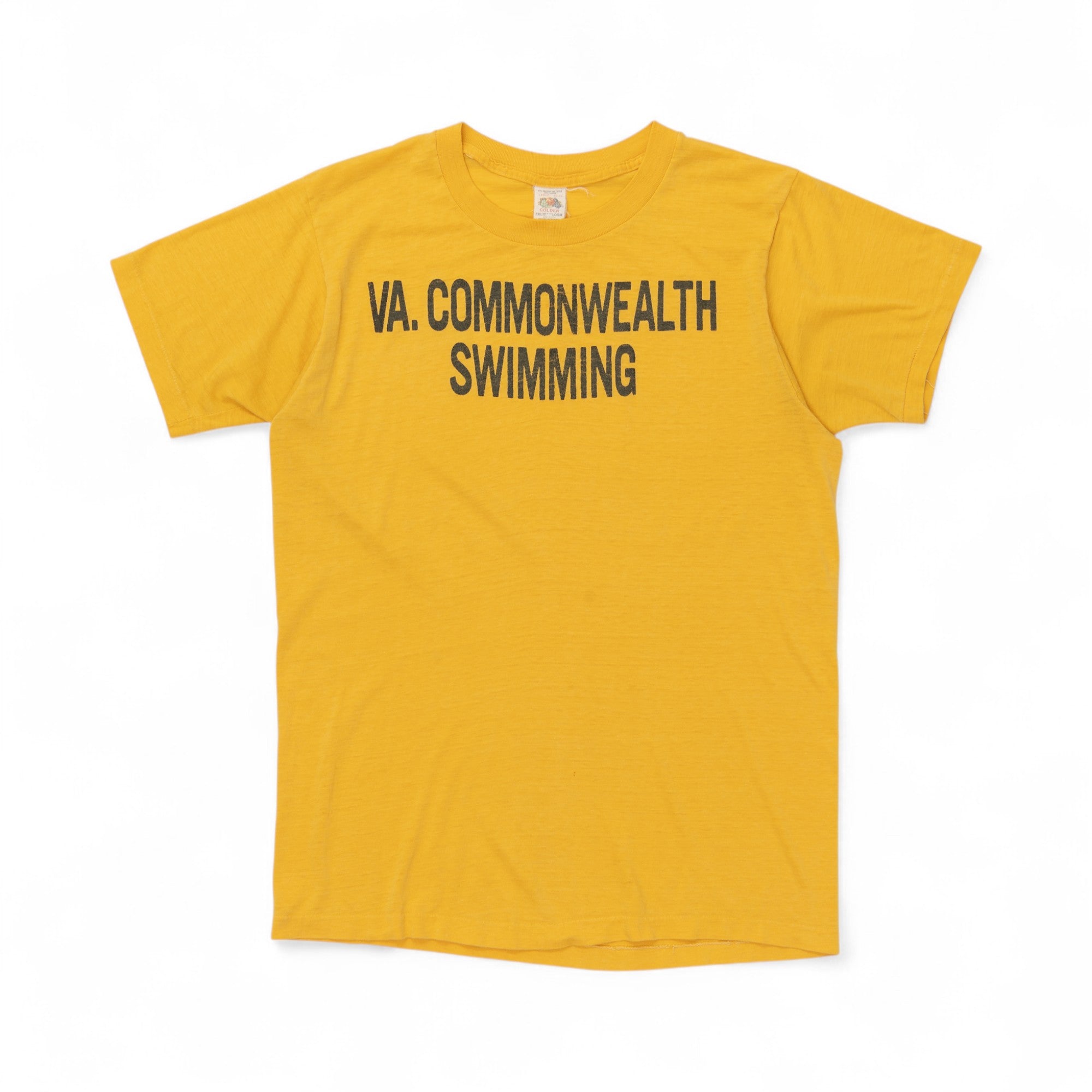 SOFT SINGLE STITCH 'VA. COMMONWEALTH SWIMMING' TEE - 1970'S