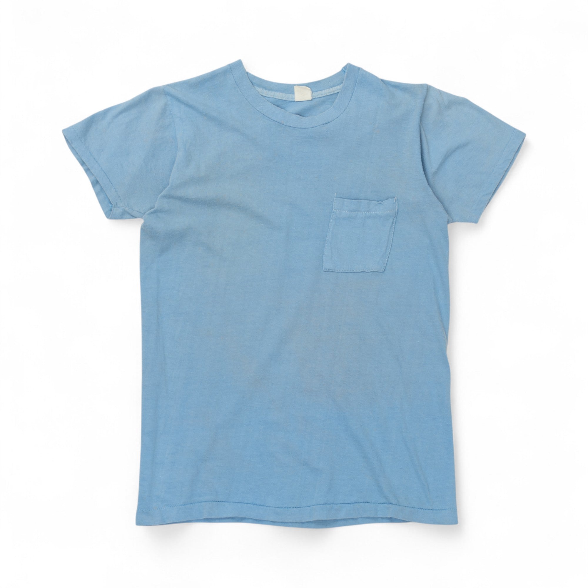 SINGLE STITCH BLANK POCKET TEE - 1970/80'S