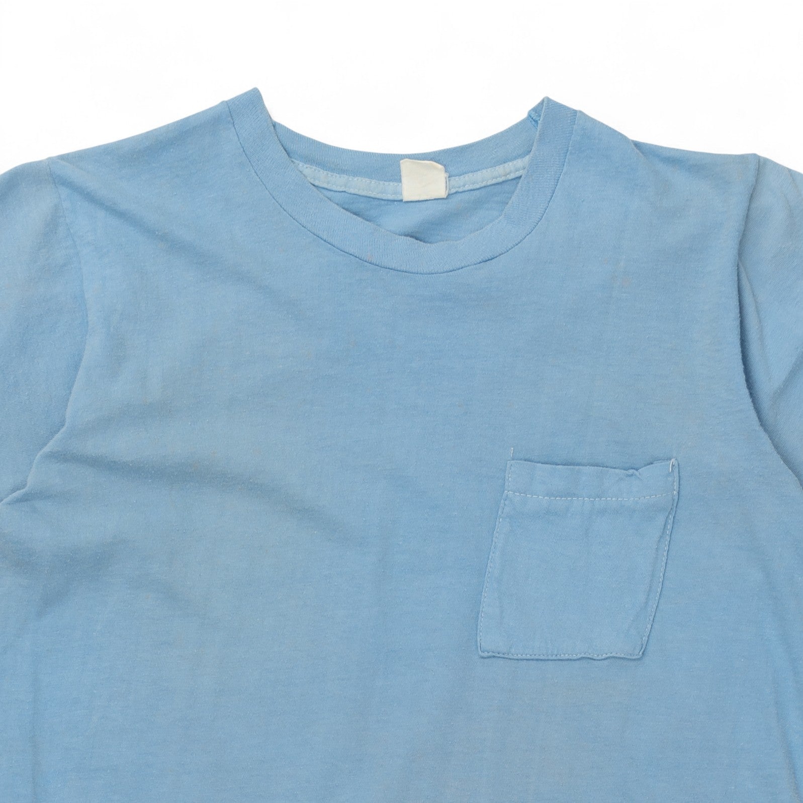 SINGLE STITCH BLANK POCKET TEE - 1970/80'S