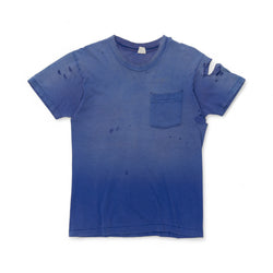 THRASHED/FADED SINGLE STITCH POCKET TEE - 1970'S
