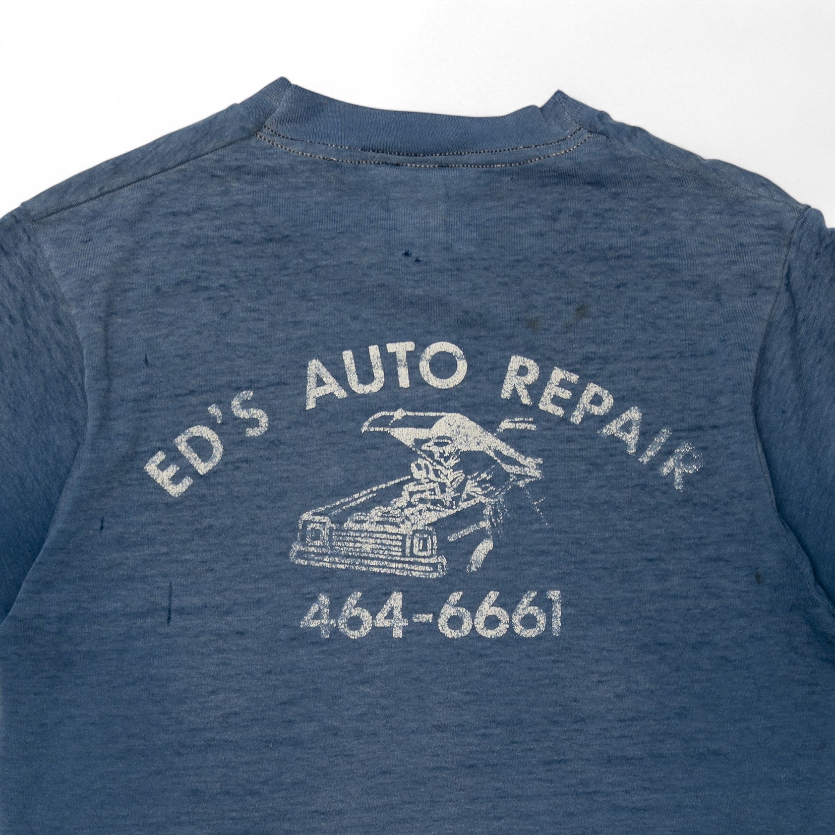 FADED SINGLE STITCH 'ED'S AUTO REPAIR' TEE - 1980/90'S
