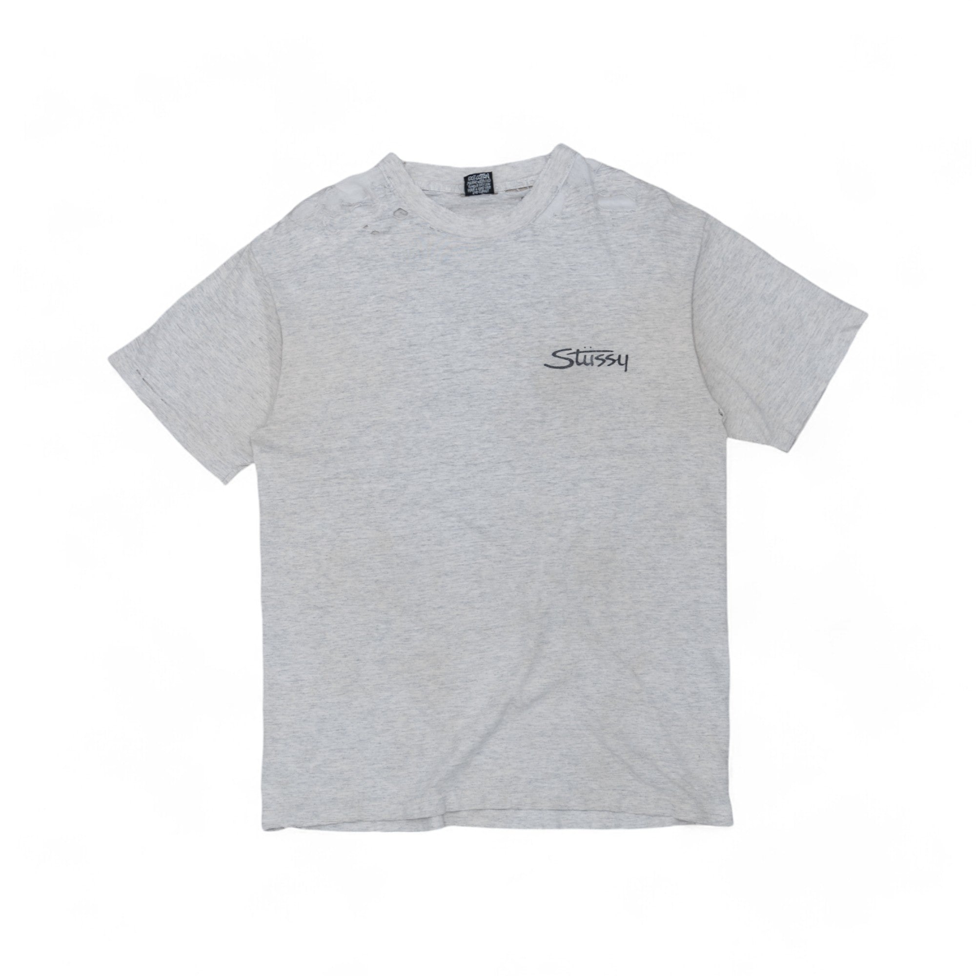 THRASHED/REPAIRED STUSSY COOKIN’ TEE - 1990’S