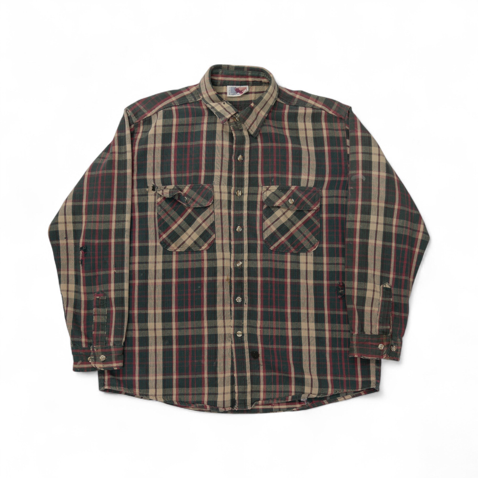 DISTRESSED AMERICAN SPIRIT COTTON FLANNEL - 1980'S