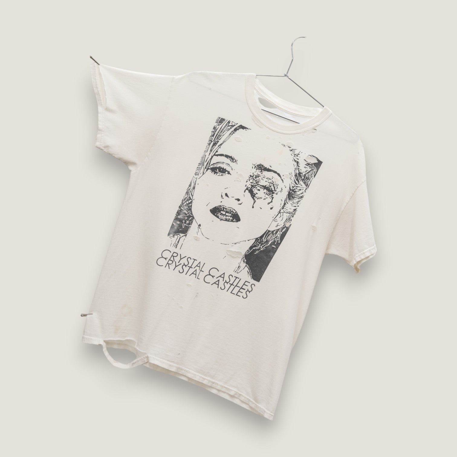 THRASHED CRYSTAL CASTLES 'MADONNA' TEE - 1990'S