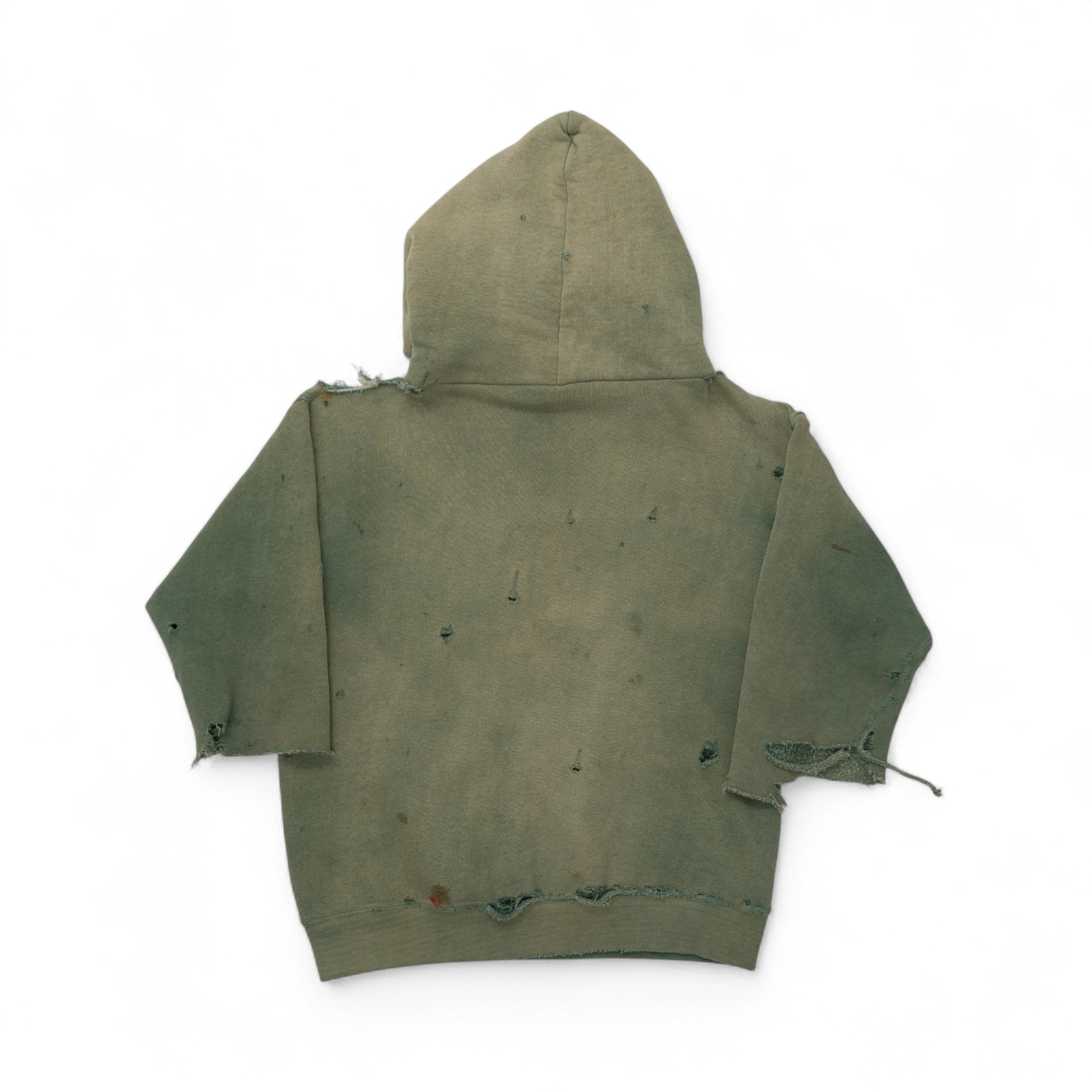 SUN-FADED/THRASHED COTTON HOODIE - 1960'S