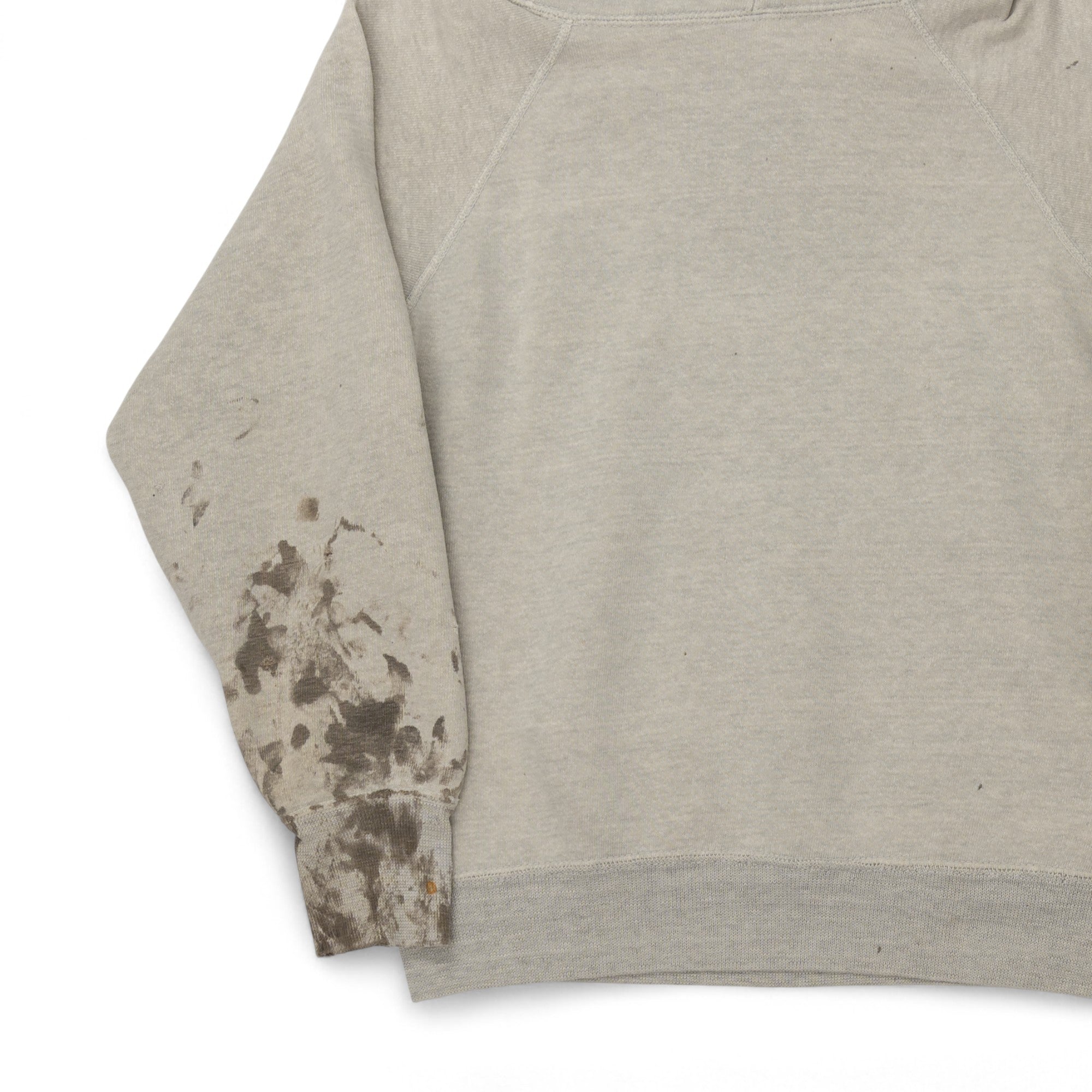 OIL-STAINED US NAVY RAGLAN HOODIE - 1950/60'S