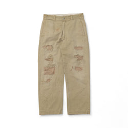 DISTRESSED/REPAIRED PIONEER DU-ALLS MONTGOMERY WARD PANTS - 1950/60'S