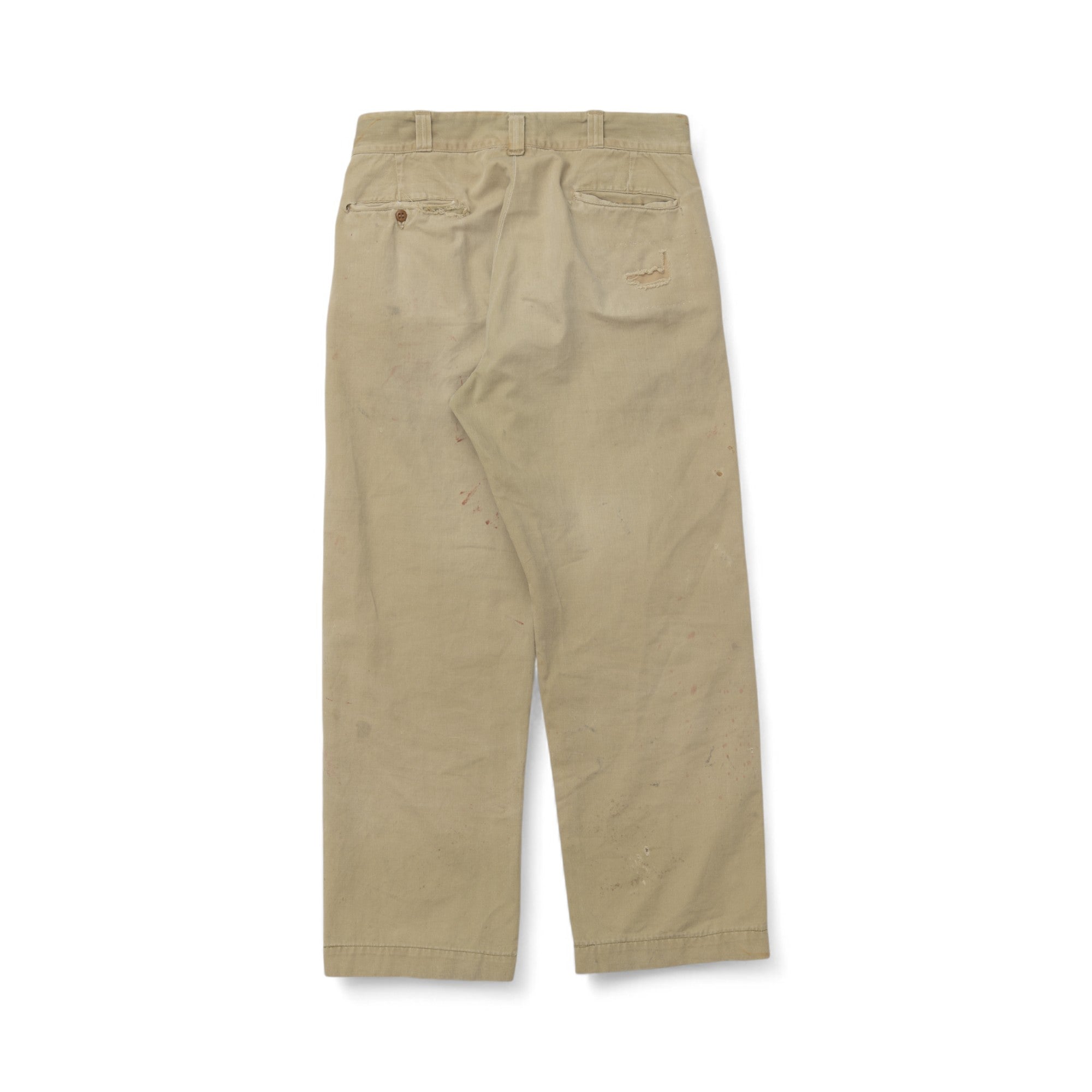 DISTRESSED/REPAIRED PIONEER DU-ALLS MONTGOMERY WARD PANTS - 1950/60'S