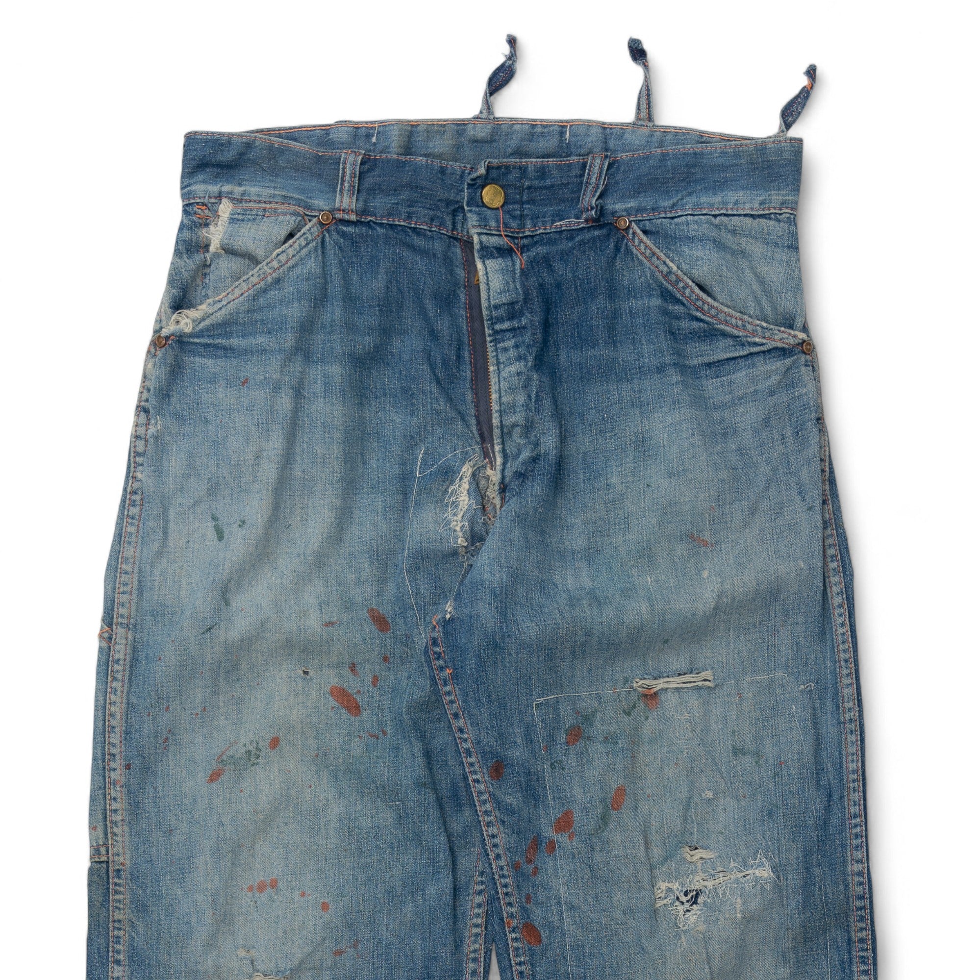DISTRESSED/REPAIRED BIG SMITH DENIM - 1950/60'S