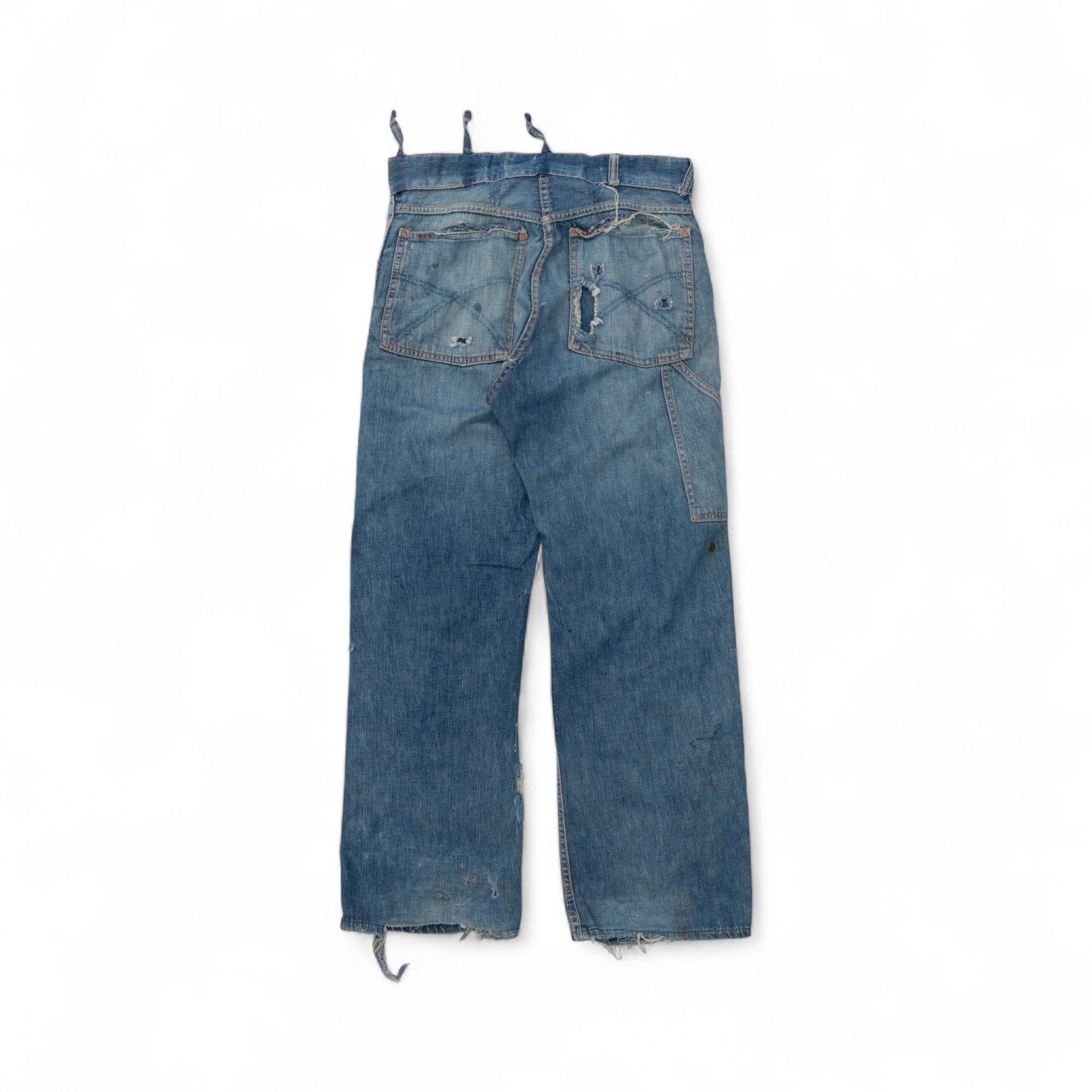 DISTRESSED/REPAIRED BIG SMITH DENIM - 1950/60'S