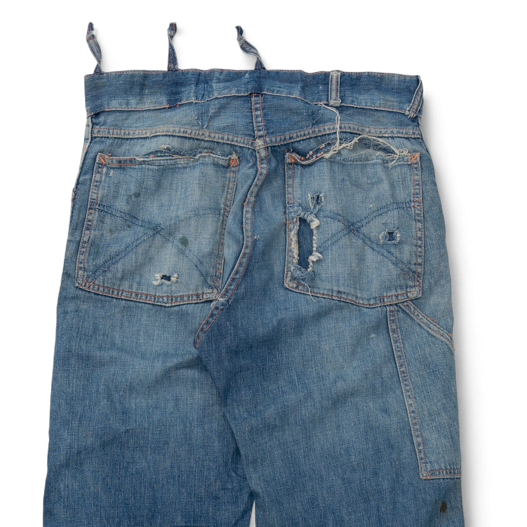 DISTRESSED/REPAIRED BIG SMITH DENIM - 1950/60'S