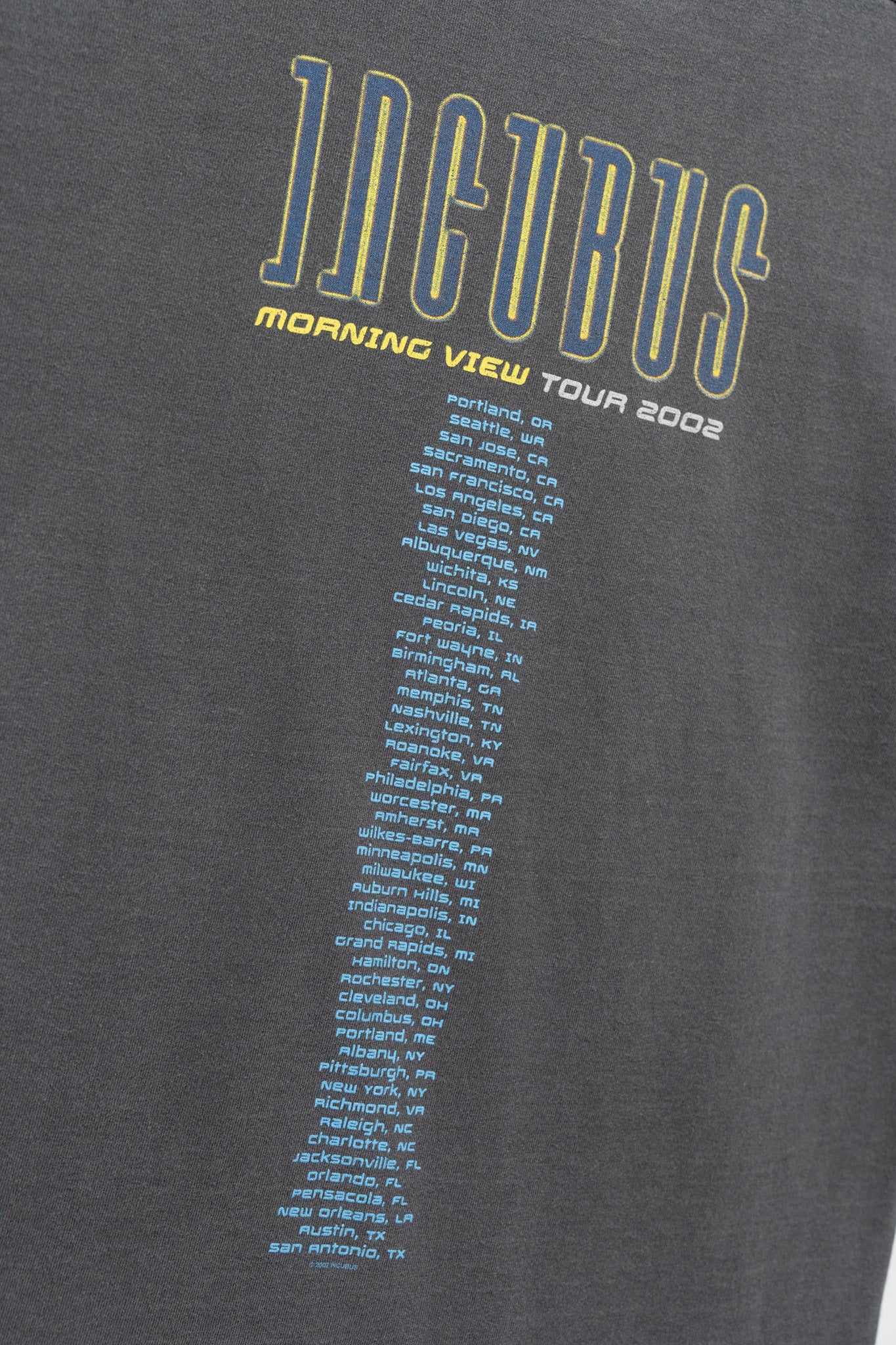 INCUBUS 'MORNING VIEW' TOUR TEE - 2002