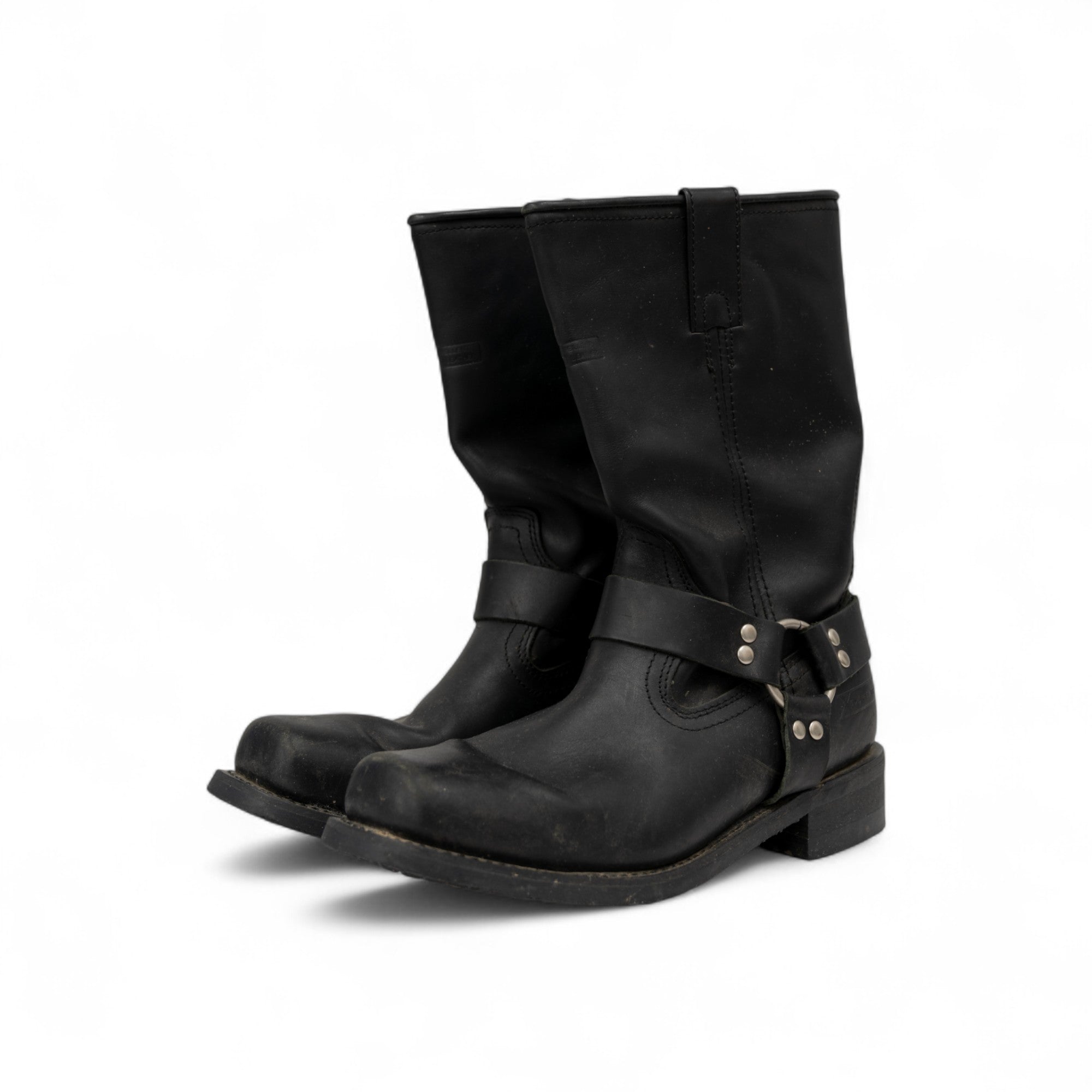 VINTAGE LEATHER HARNESS BOOTS - 1990/2000'S