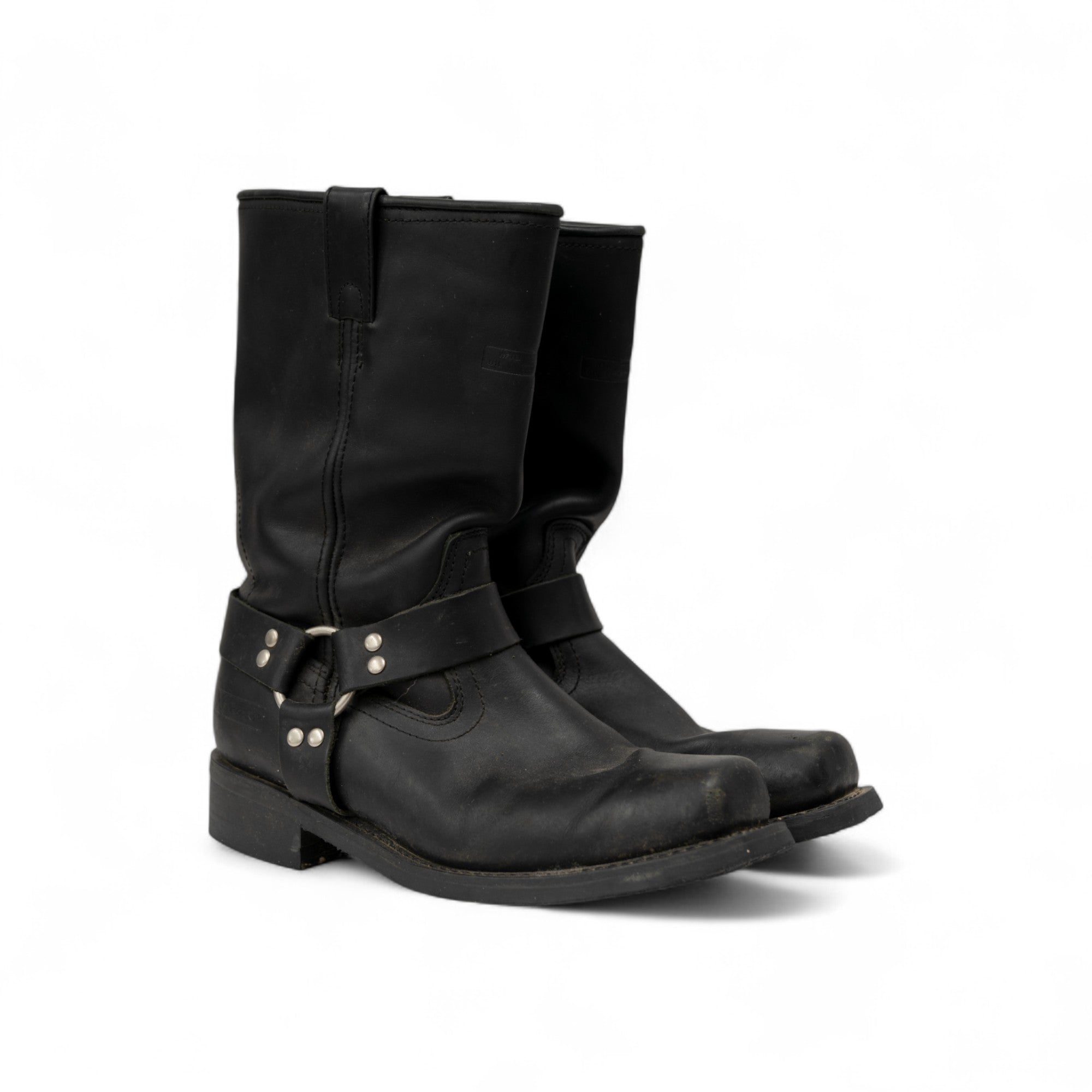 VINTAGE LEATHER HARNESS BOOTS - 1990/2000'S