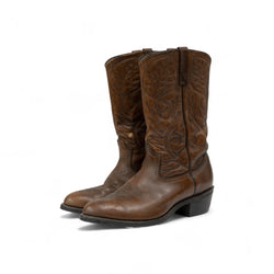 VINTAGE LEATHER RED WING COWBOY BOOTS - 1980/90'S